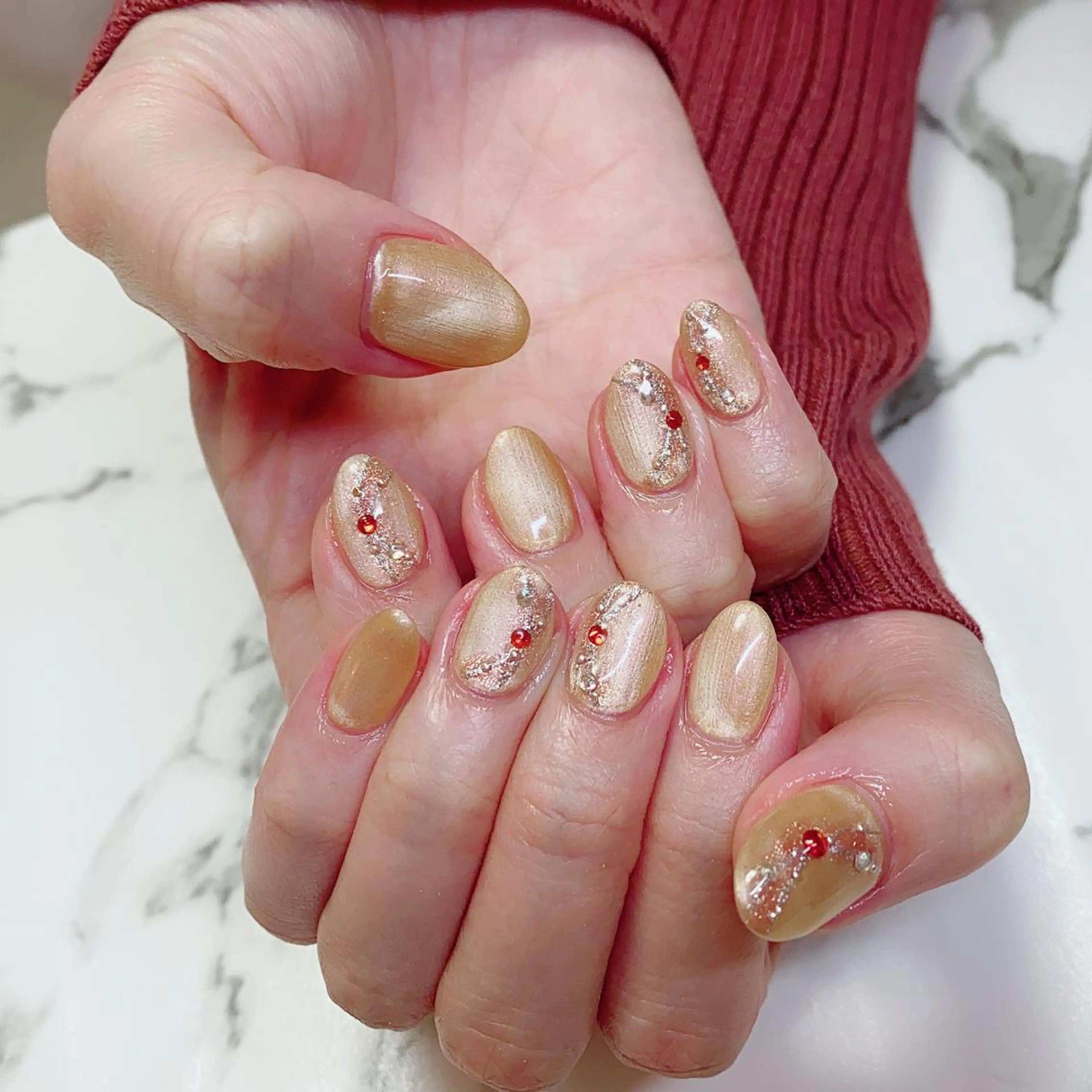 カラー ネイル アートネイル ジェルネイル パラジェル Q Free nailsのネイルデザイン