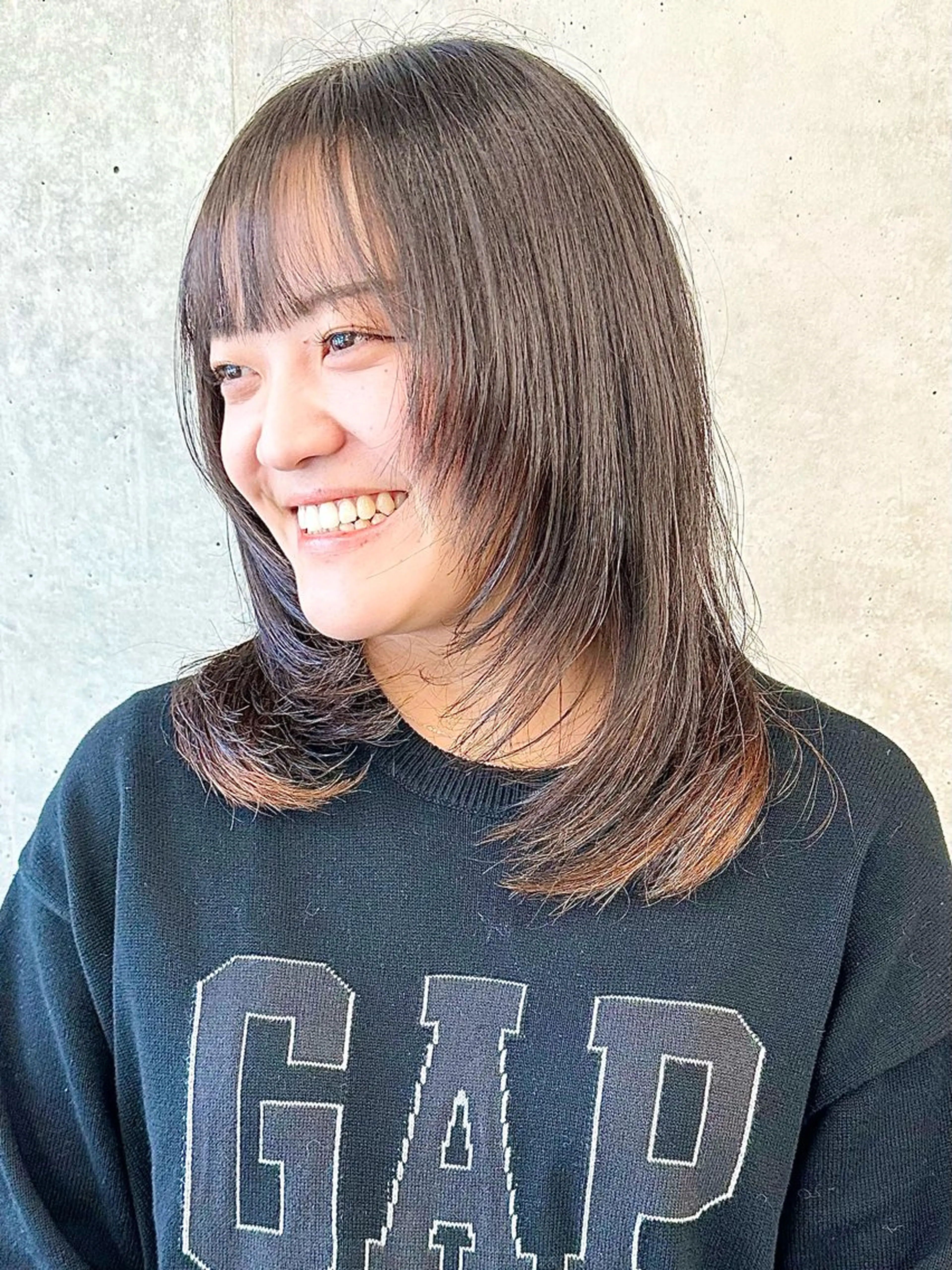 ミディアム カット ヘッドスパ ボブ/ゆるふわ ボブパーマ/とういのヘアスタイル