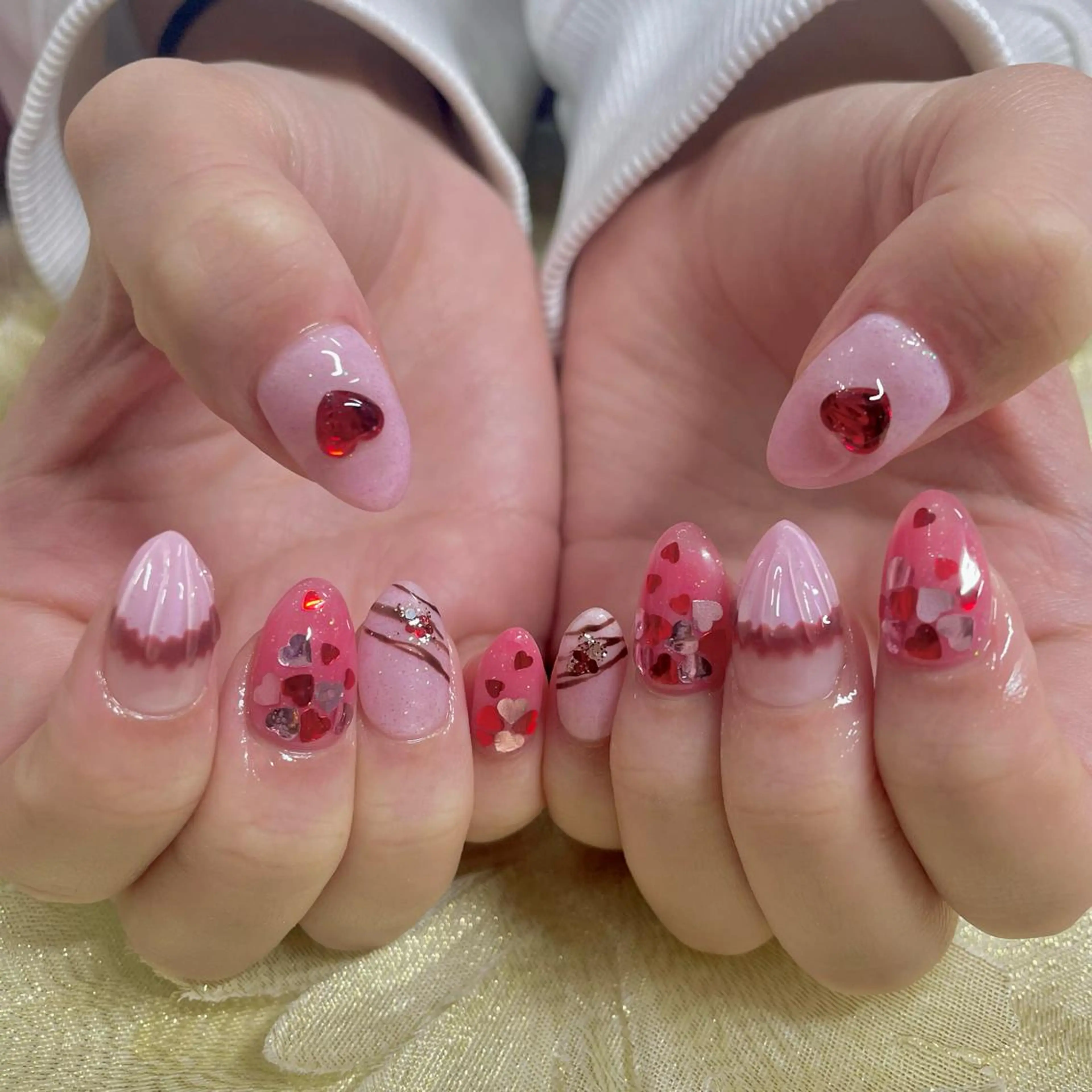 ネイル ジェルネイル ハート J terrace Nailのネイルデザイン