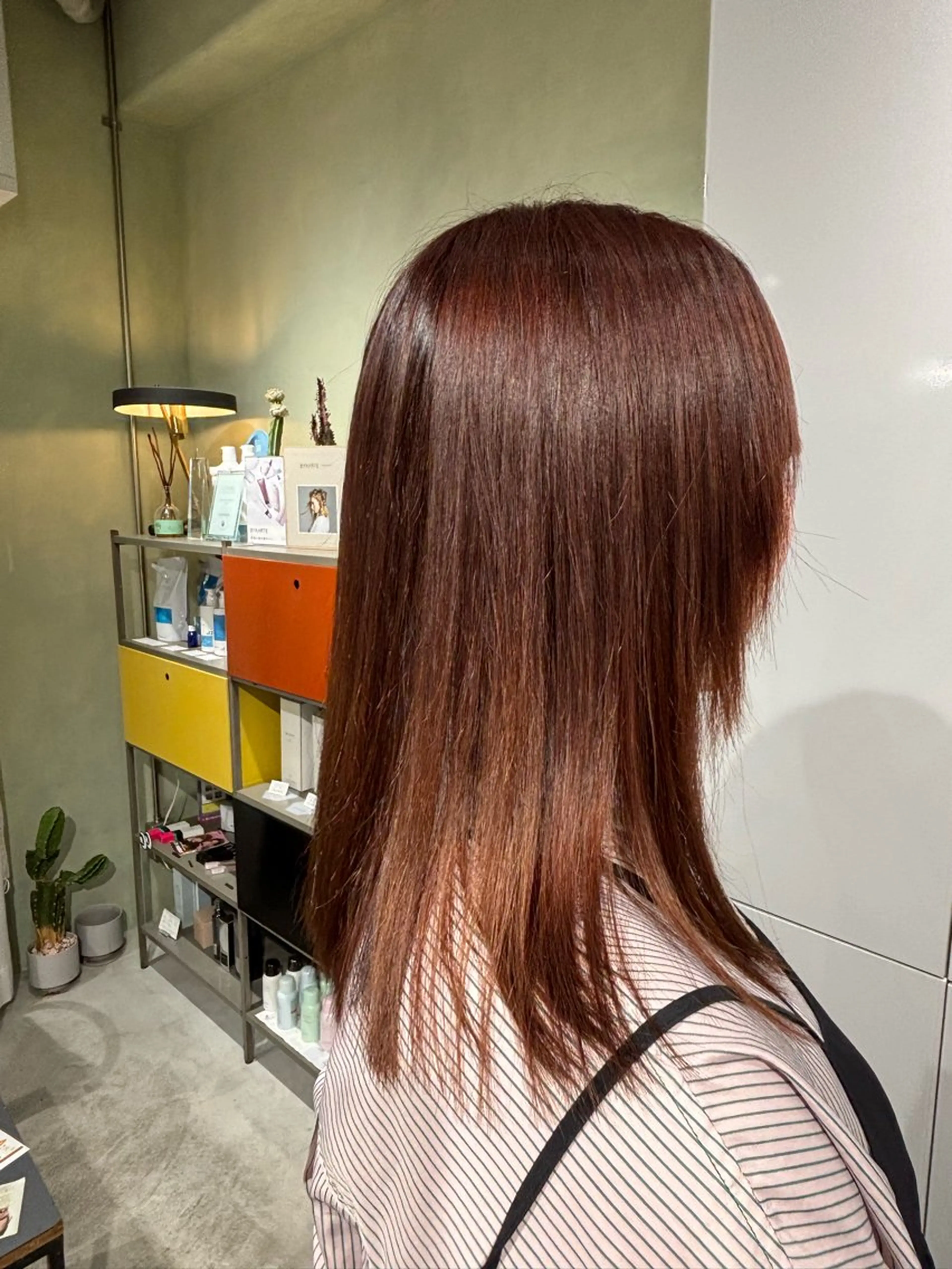 カラー ブラウンカラー レッドカラー MignonS こはるのヘアスタイル