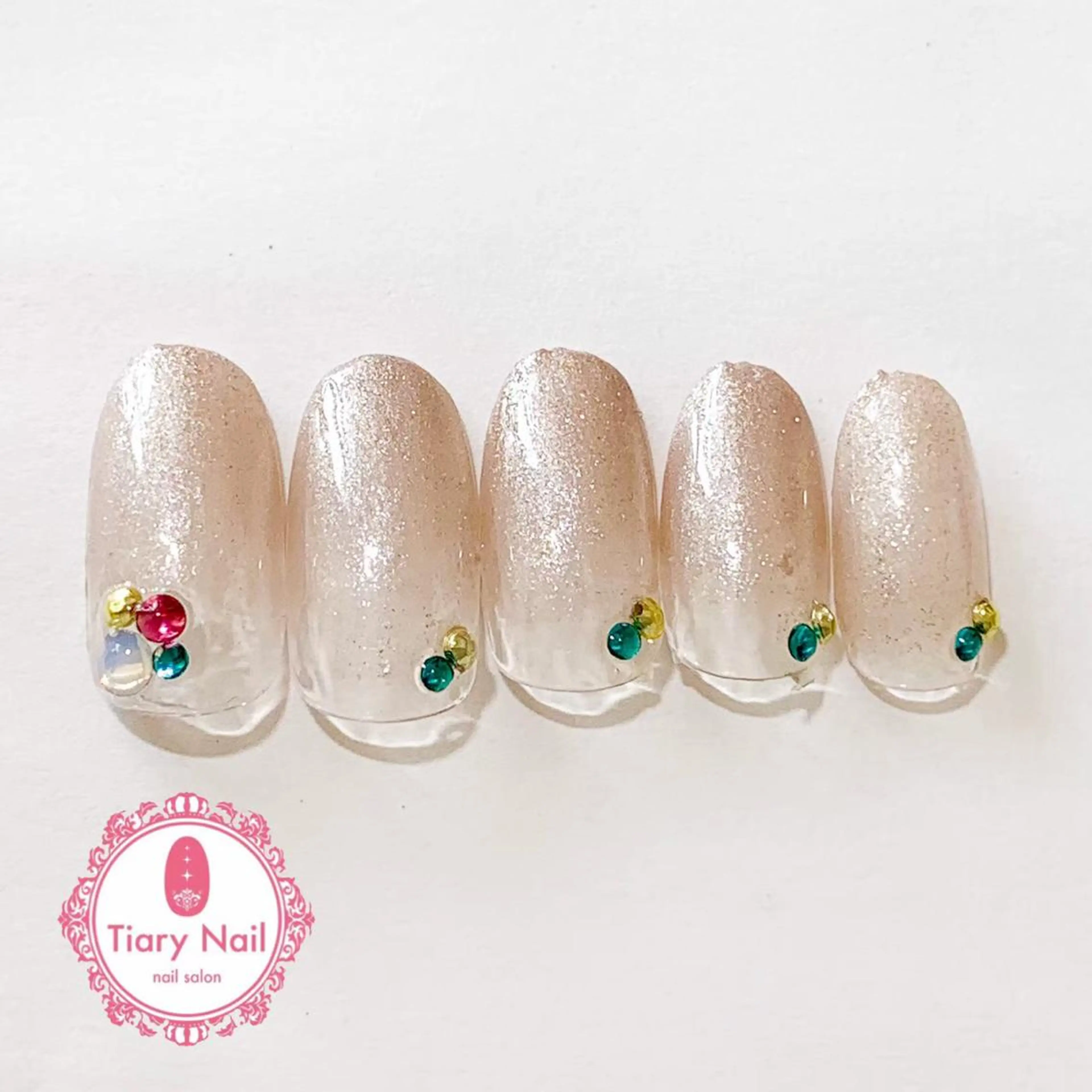 ネイル 桜ネイル 長さ出し オフィスネイル スカルプネイル シンプルネイル 💗🪽Tiary Nail🪽💗のネイルデザイン