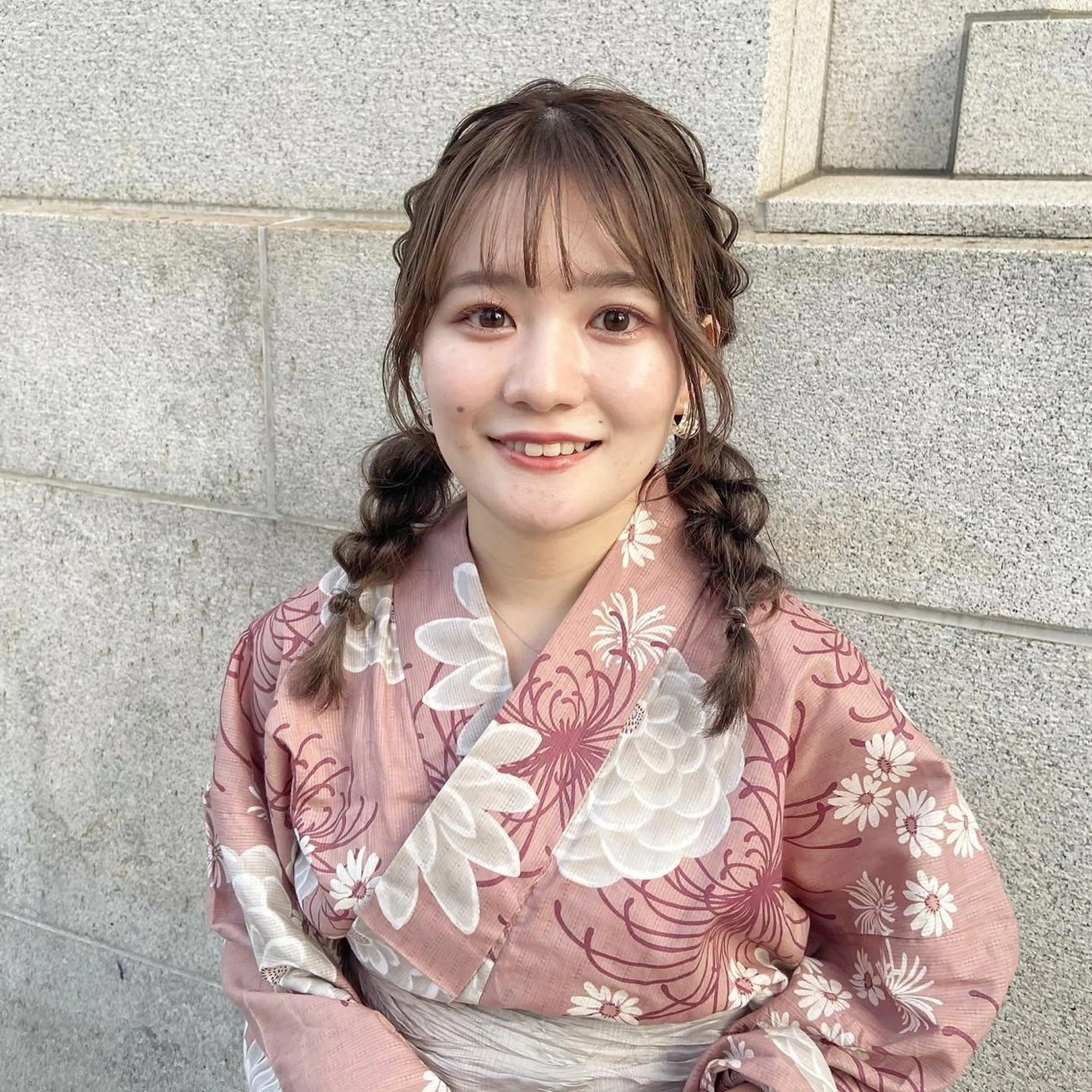 セミロング ヘアアレンジ 浴衣 ヘアセット 🫧 nanaco🫧のヘアスタイル