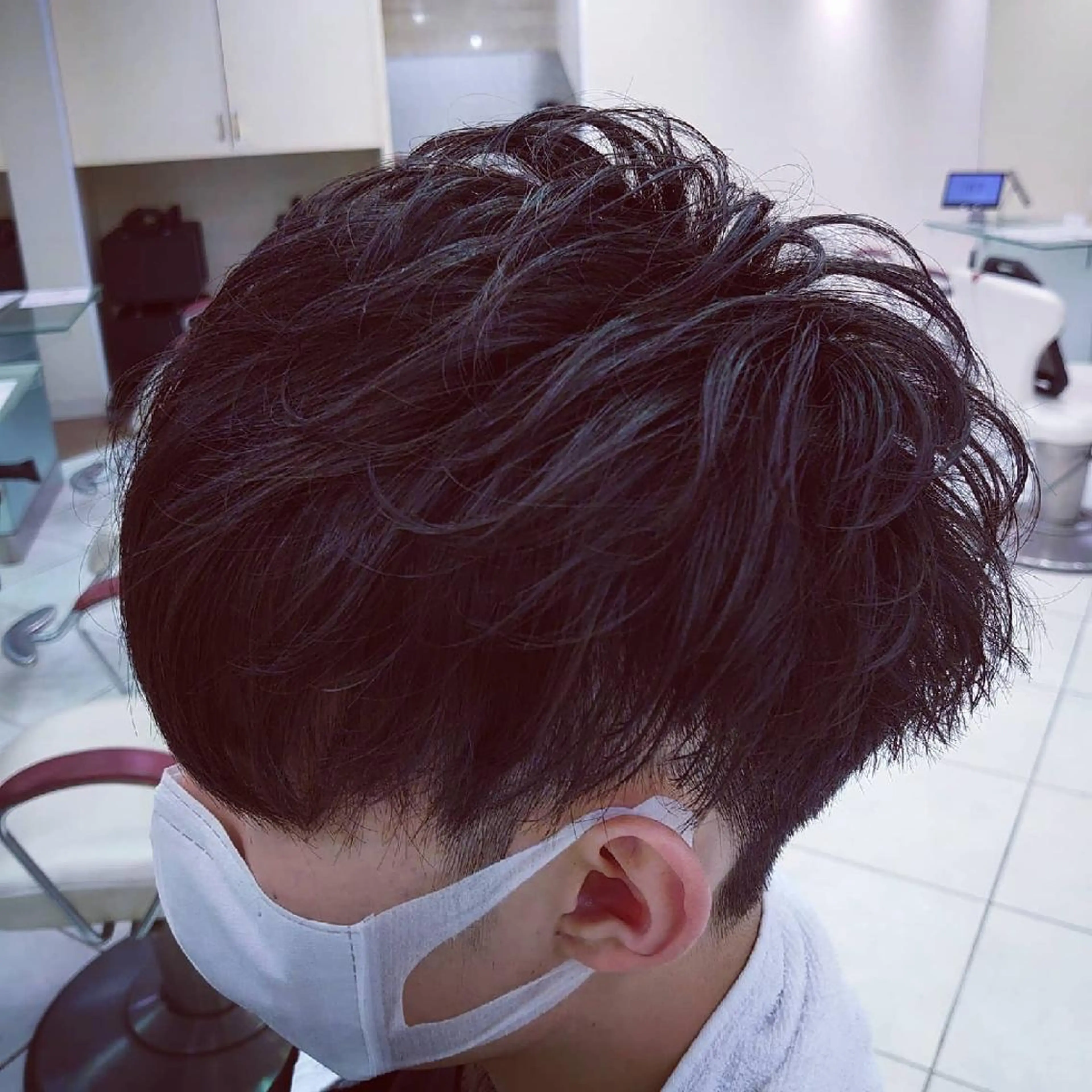 ショート パーマ メンズ マッシュ メンズパーマ 🐺デザインウルフ / 一ノ瀬 凌🐺のヘアスタイル