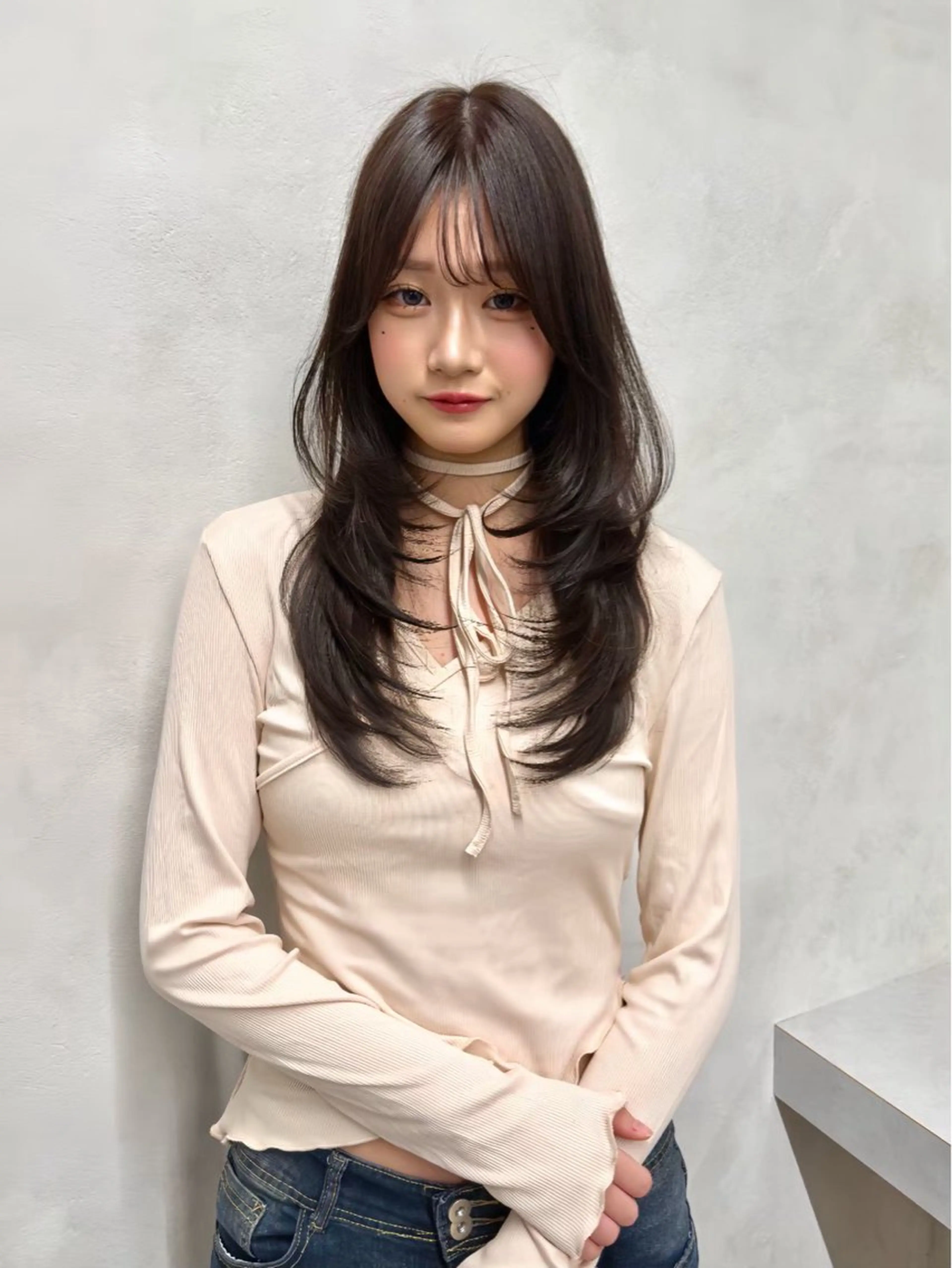 ロング カラー 石谷 颯也のヘアスタイル