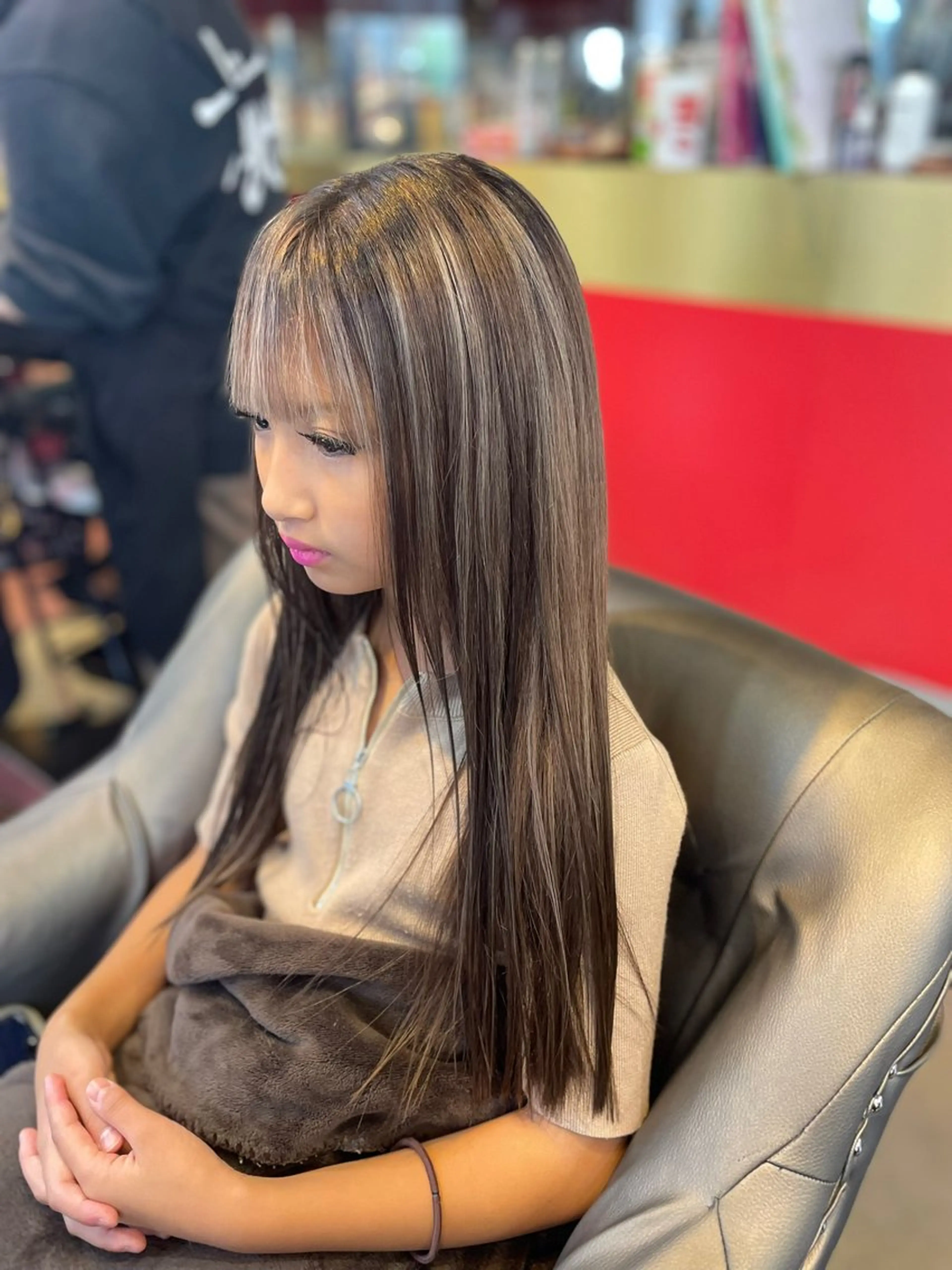 セミロング カラー ハイライトカラー ハイトーンカラー ハイライト 👑派手髪/カット 👑ANRYのヘアスタイル