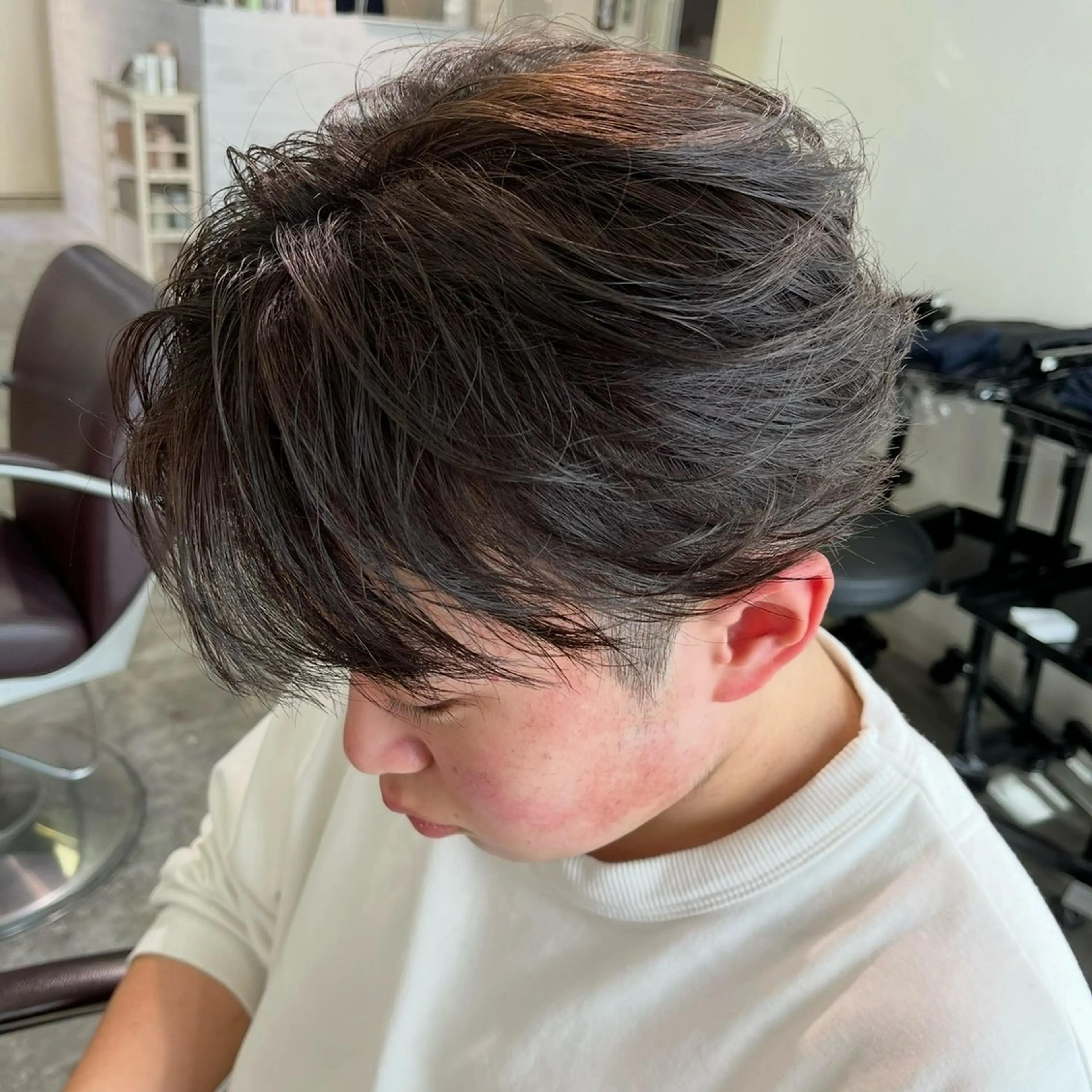 メンズ カット パーマ フェザーパーマ🌙 毛流れ yuzukiのヘアスタイル