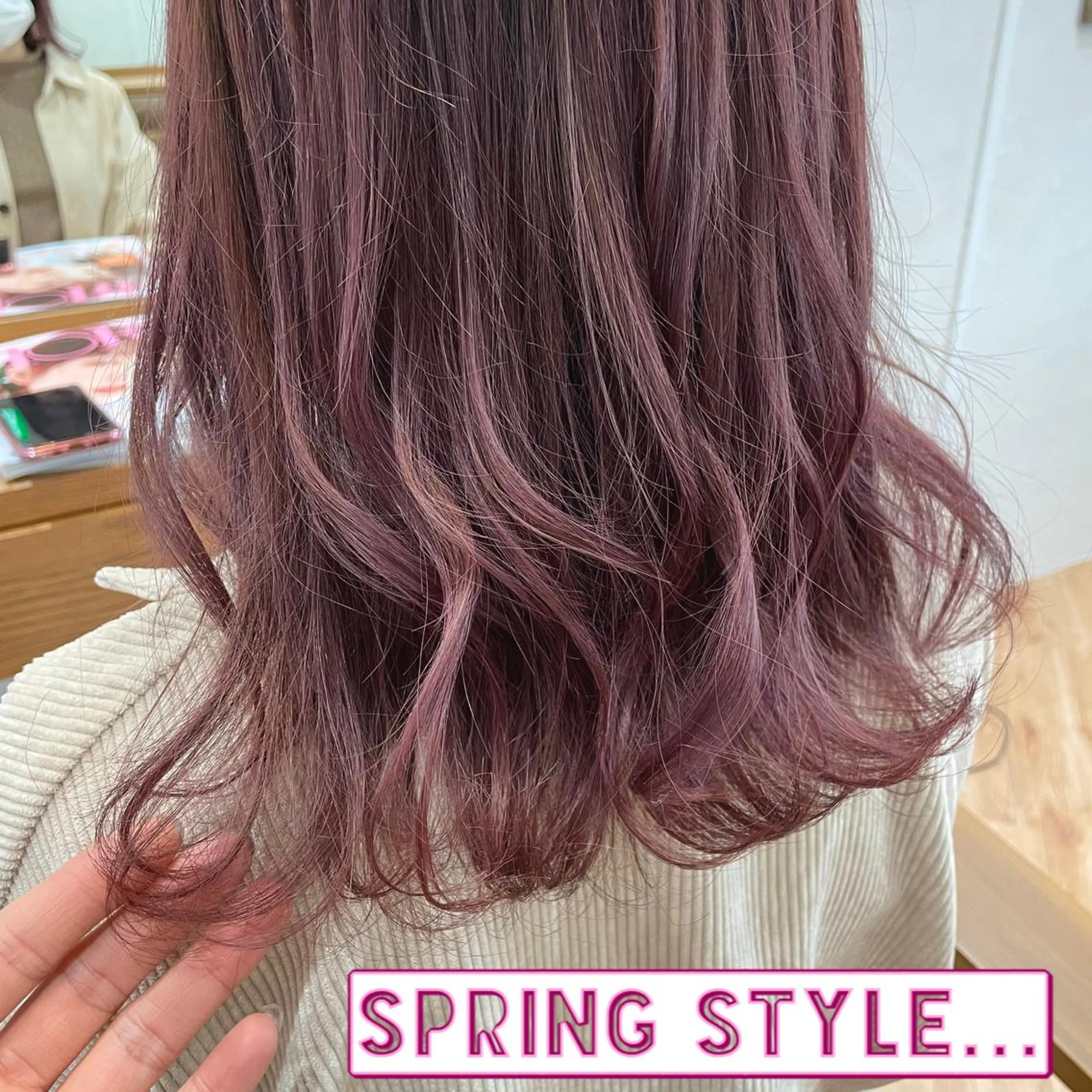 ミディアム カラー 透明感カラー ラベンダーカラー ラベンダーピンク ピンクカラー カット ヘアカラー トリートメント 柾本 寛貴のヘアスタイル