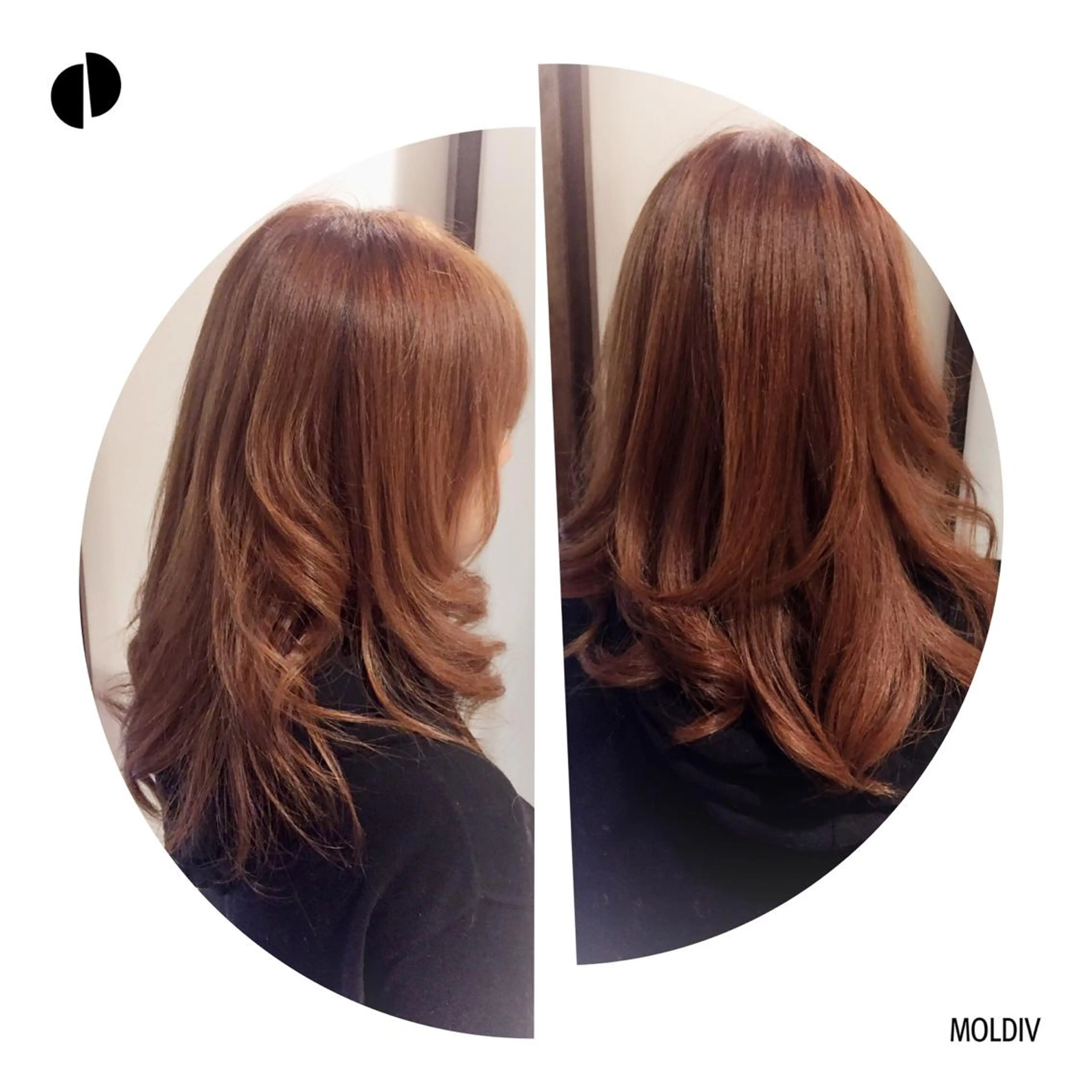 セミロング ロング カラー ブラウンカラー ハイトーンカラー オレンジ ✨縮毛矯正✨髪質改善 ナカシマ ユミのヘアスタイル