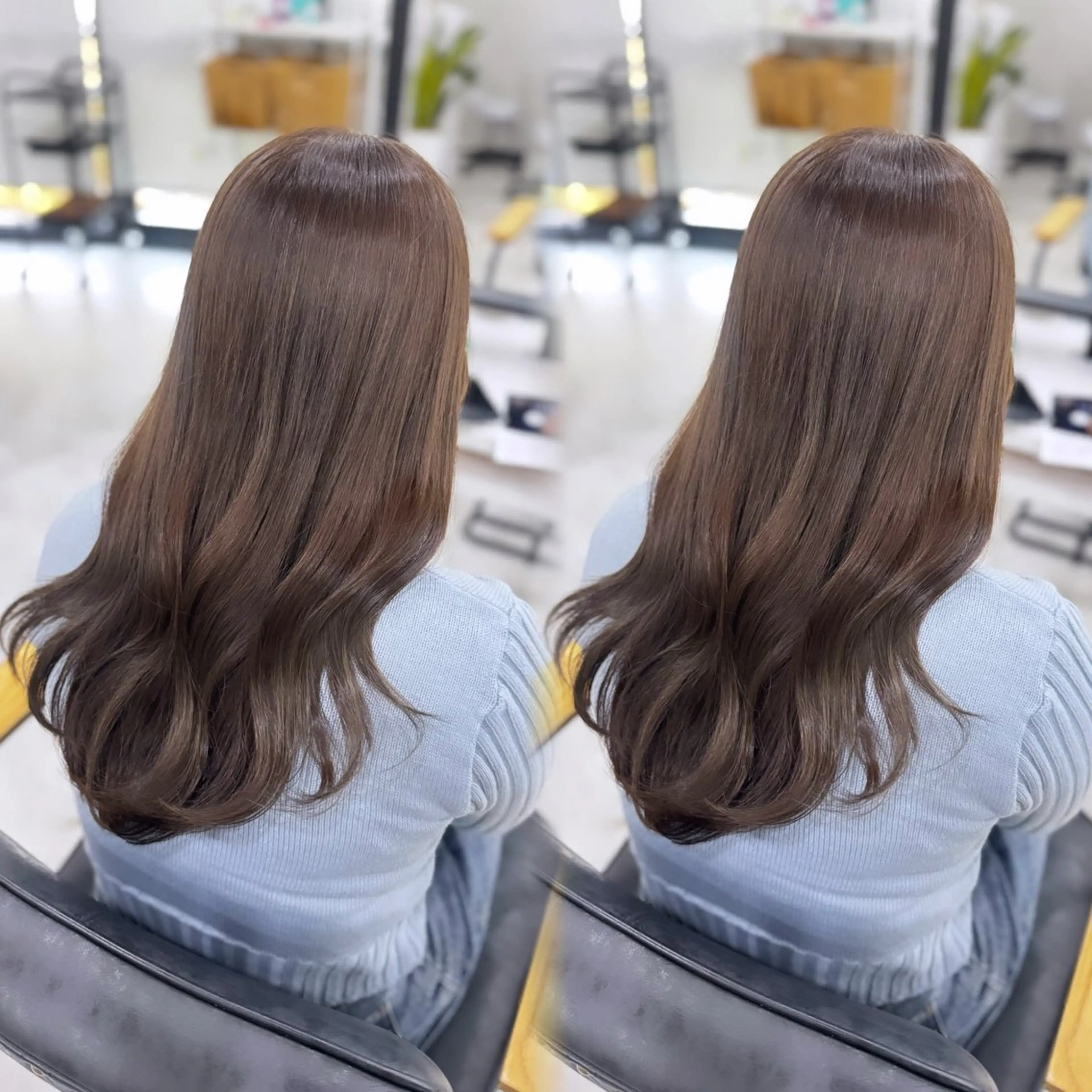 ロング カラー アッシュ アッシュブラウン ベージュカラー 黒髪 ブリーチ カット ヘアカラー トリートメント 赤み無し柔らかカラー 【梅田】madokaのヘアスタイル