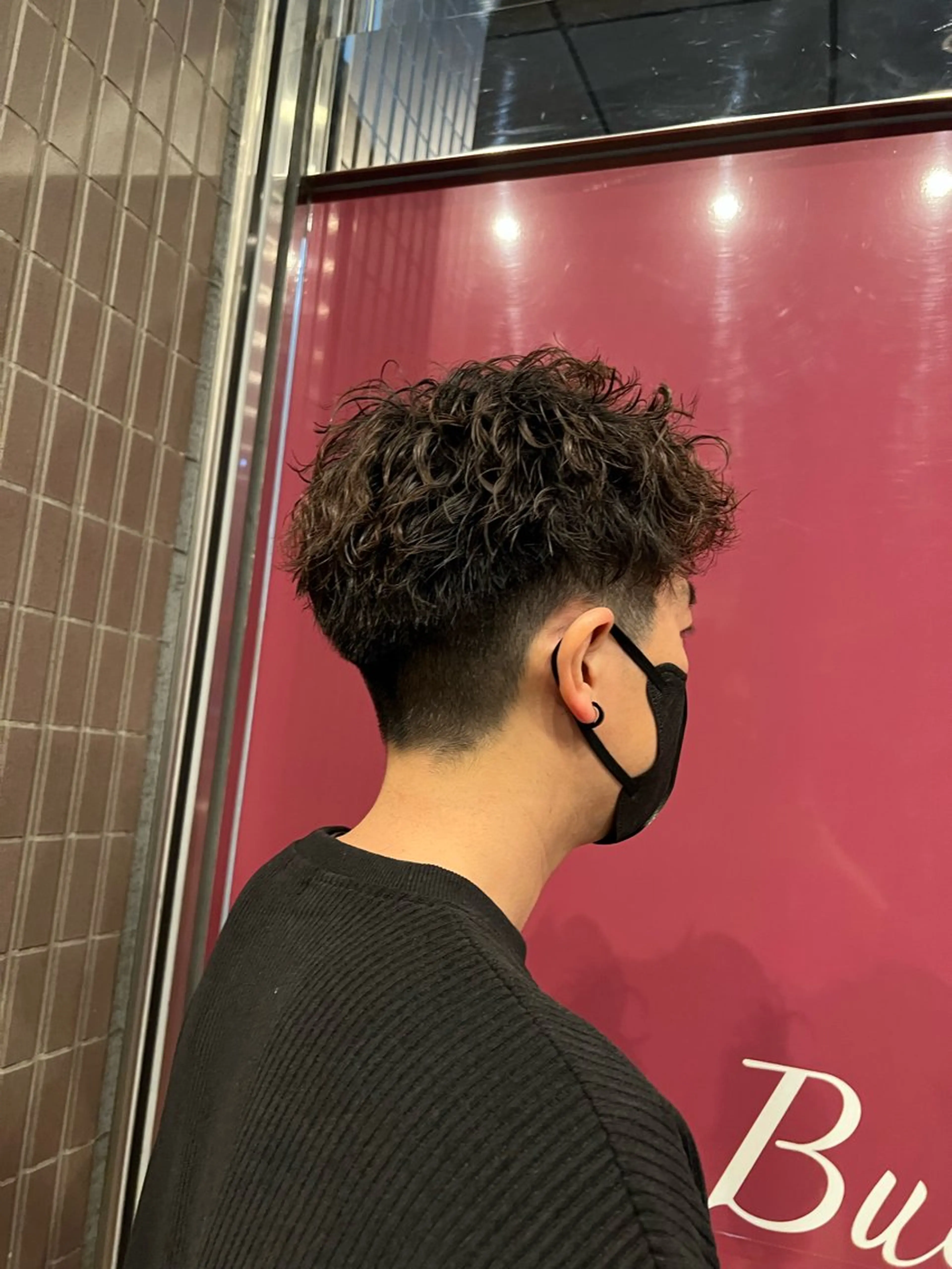 パーマ メンズ アップバング Men's NAM 八角のヘアスタイル