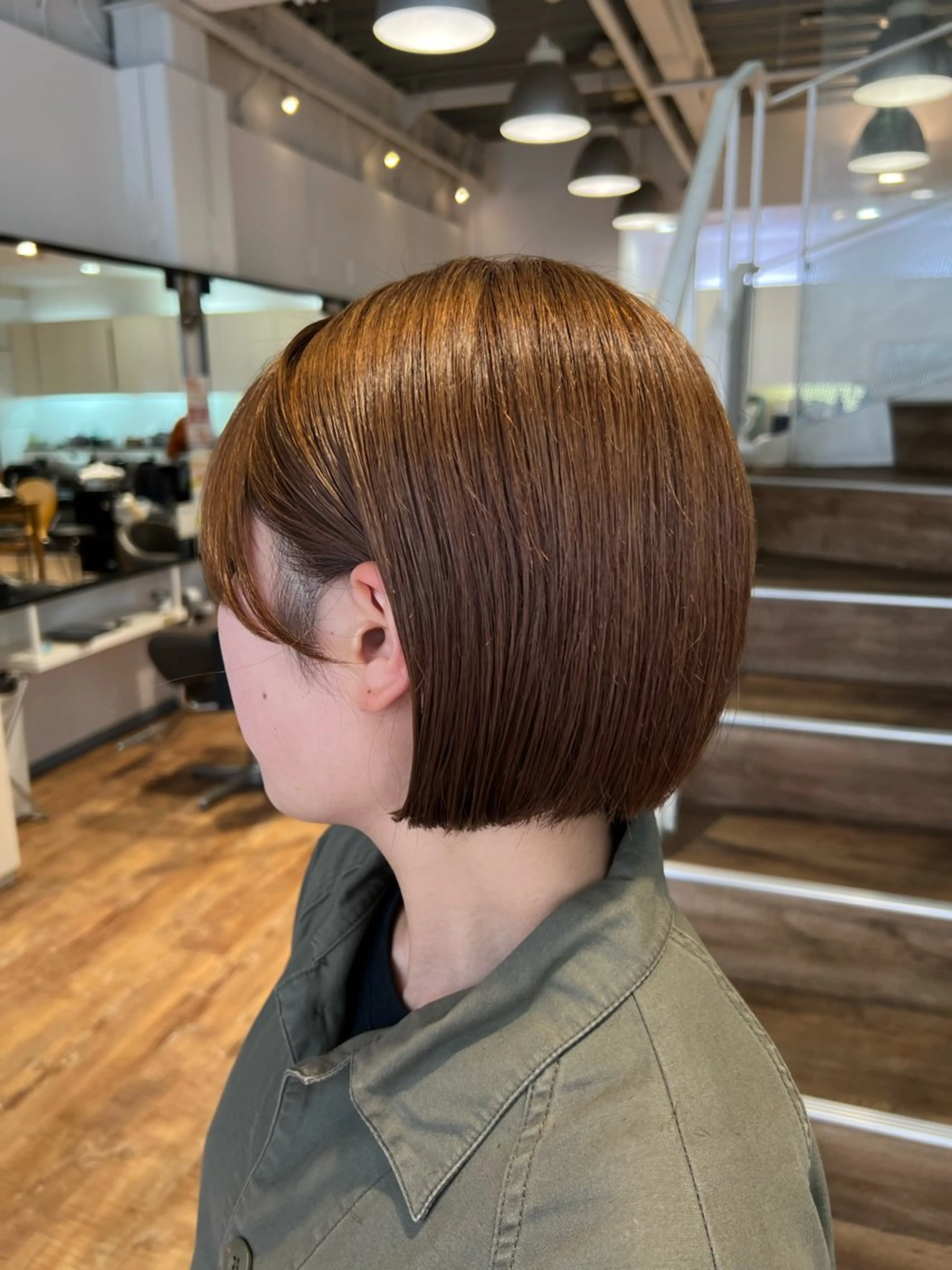 ミディアム ボブ カット ヘアカラー トリートメント インナーカラー♡ Nanakoのヘアスタイル