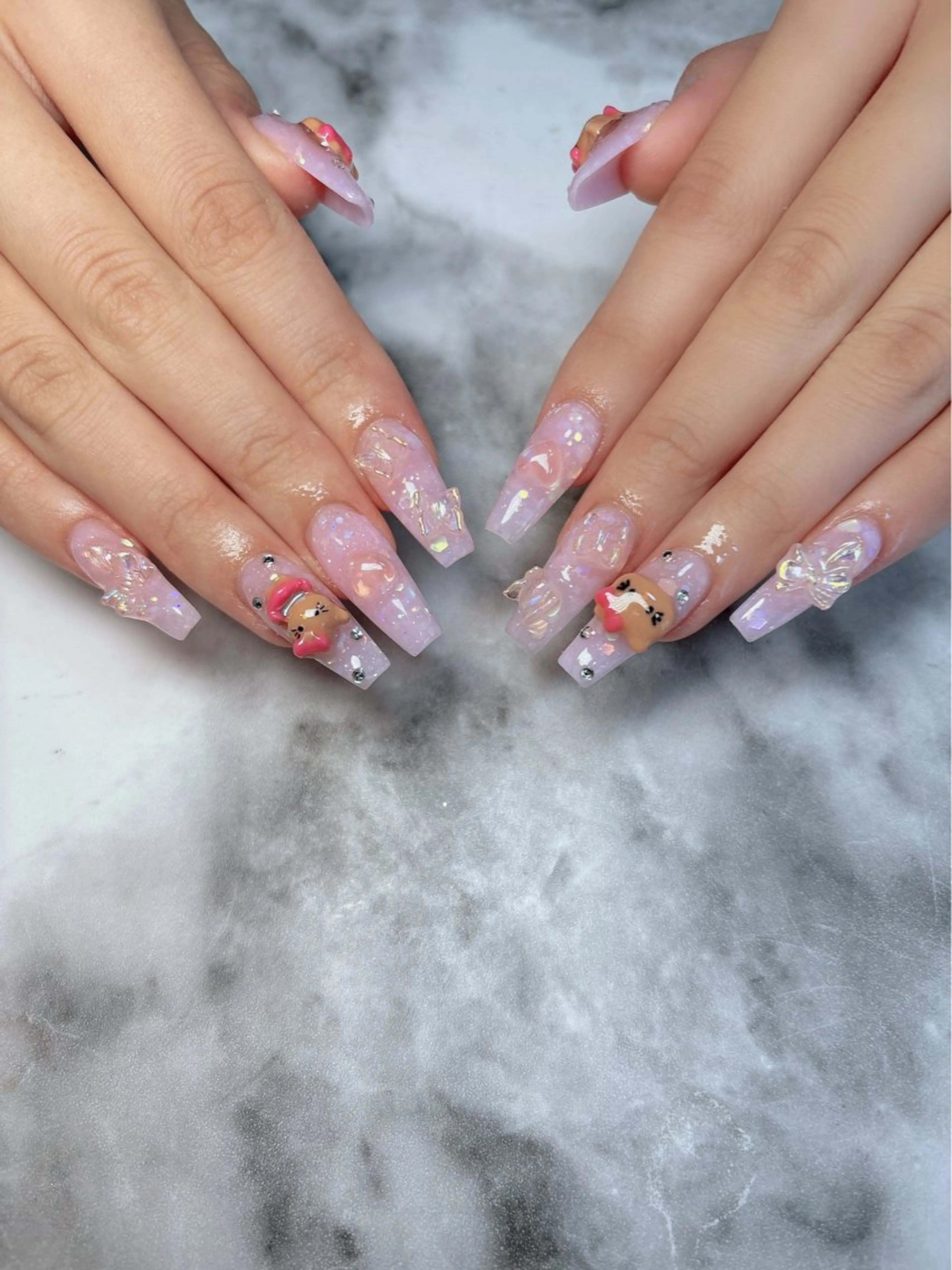 ネイル ハート ハンドネイル Kayo 💅のネイルデザイン