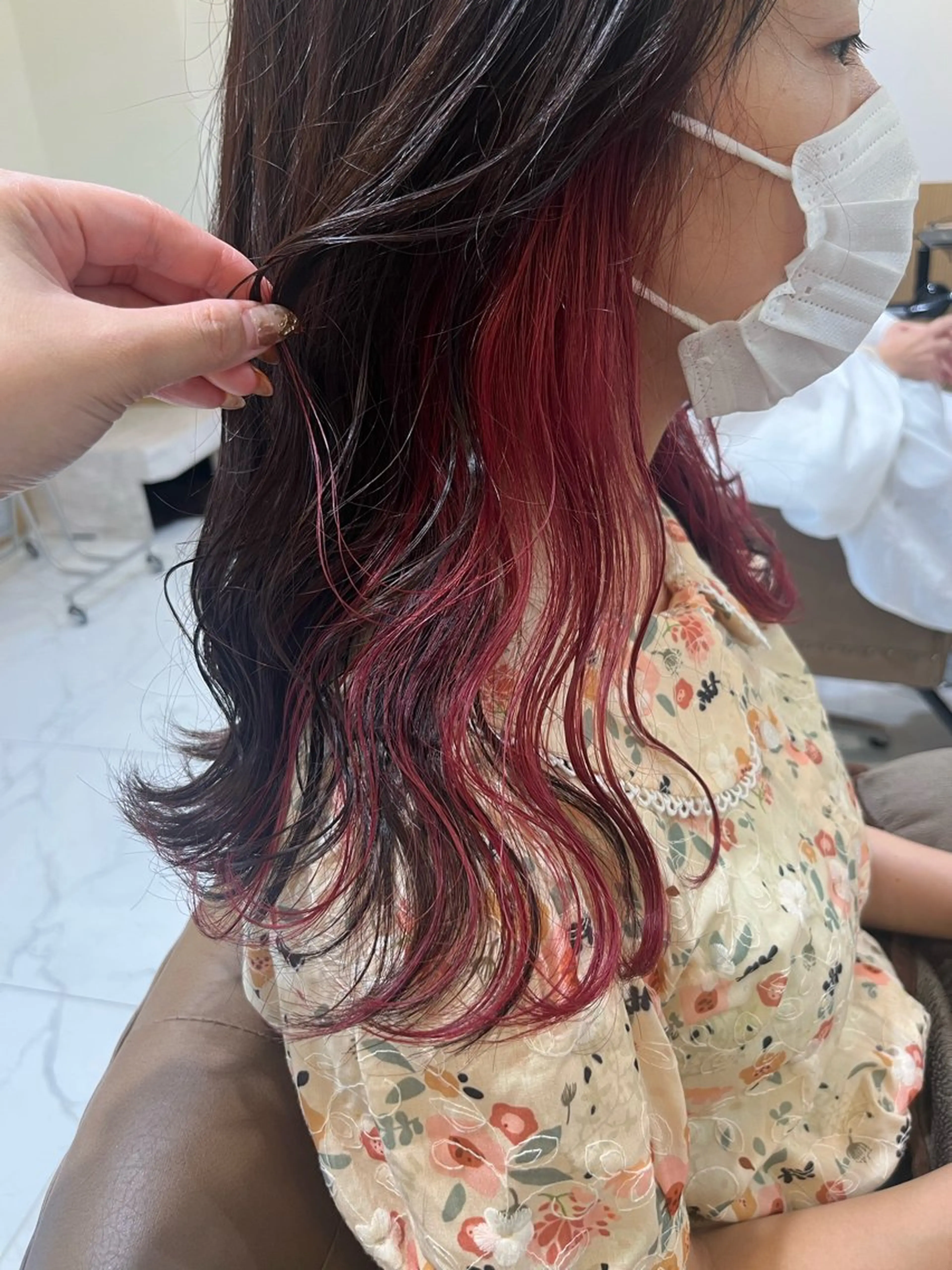 ロング カラー イヤリングカラー ヘアカラー 🌼喜夛莉菜🌼 インナー/アイリストのヘアスタイル