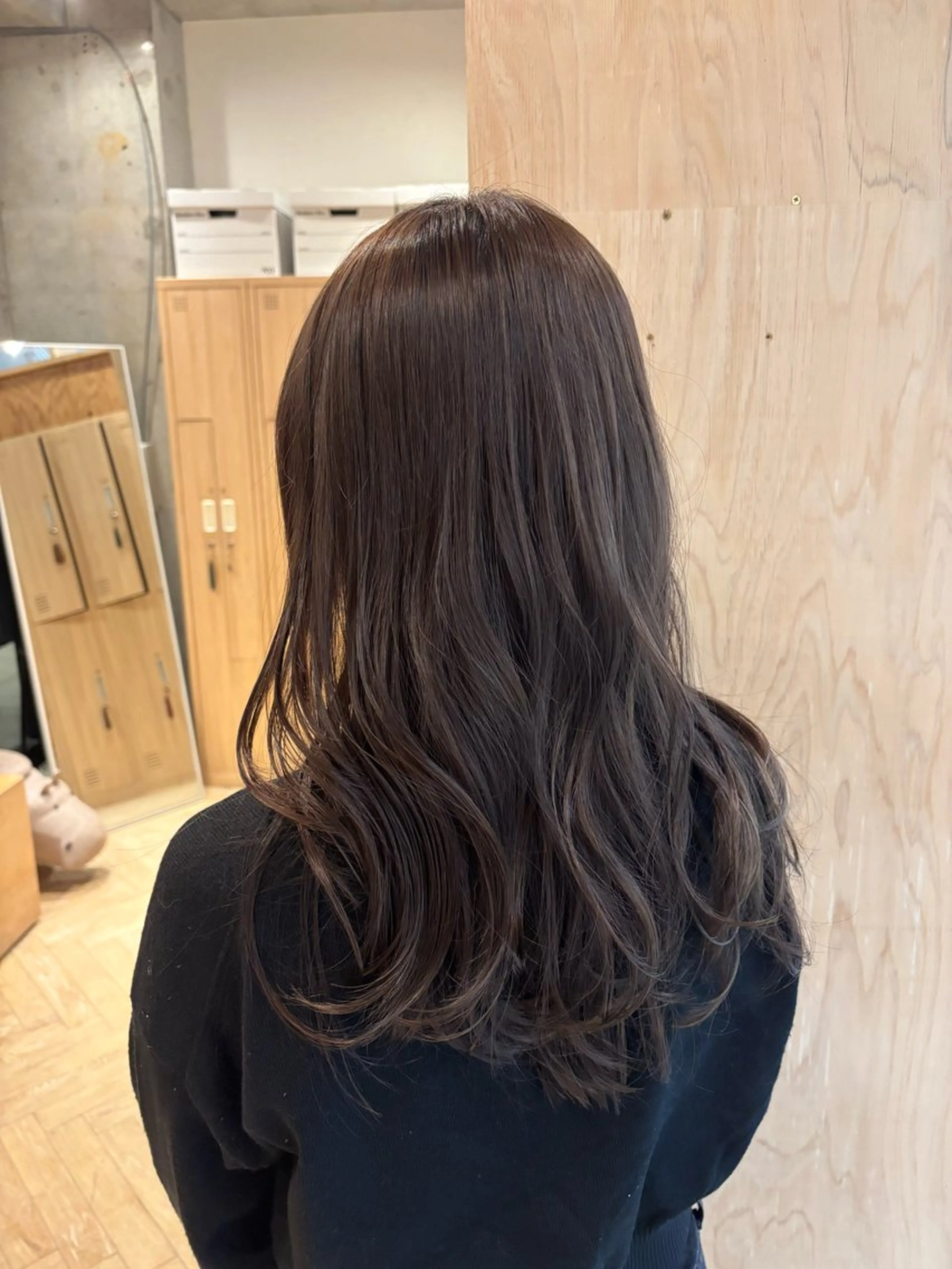 セミロング ヘアカラー トリートメント 透明感カラー🤎/ ツヤカラー/さくらのヘアスタイル