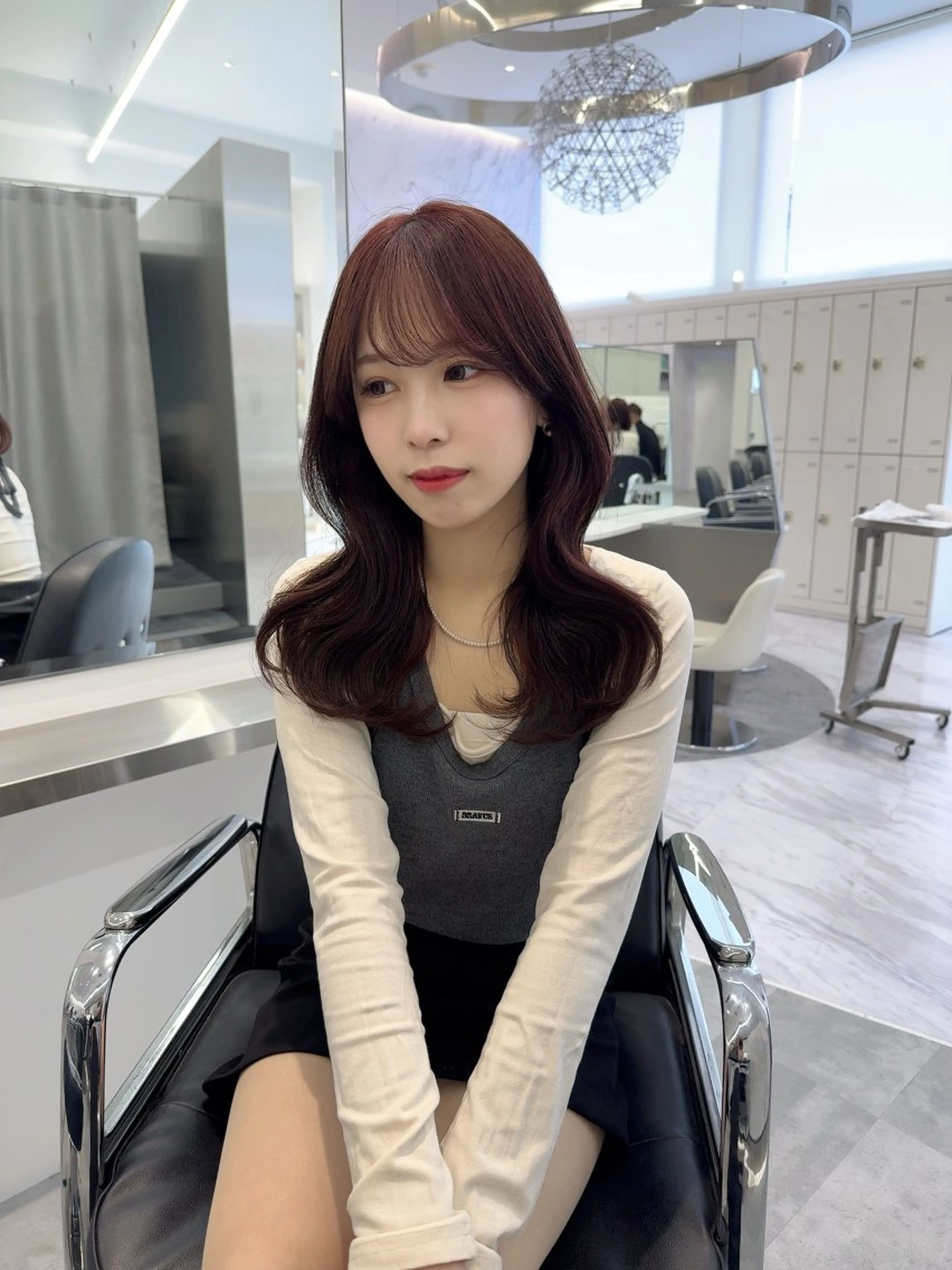 ロング カラー くびれヘア ヘアカラー Parve  Mix 🫧梶川虹のヘアスタイル