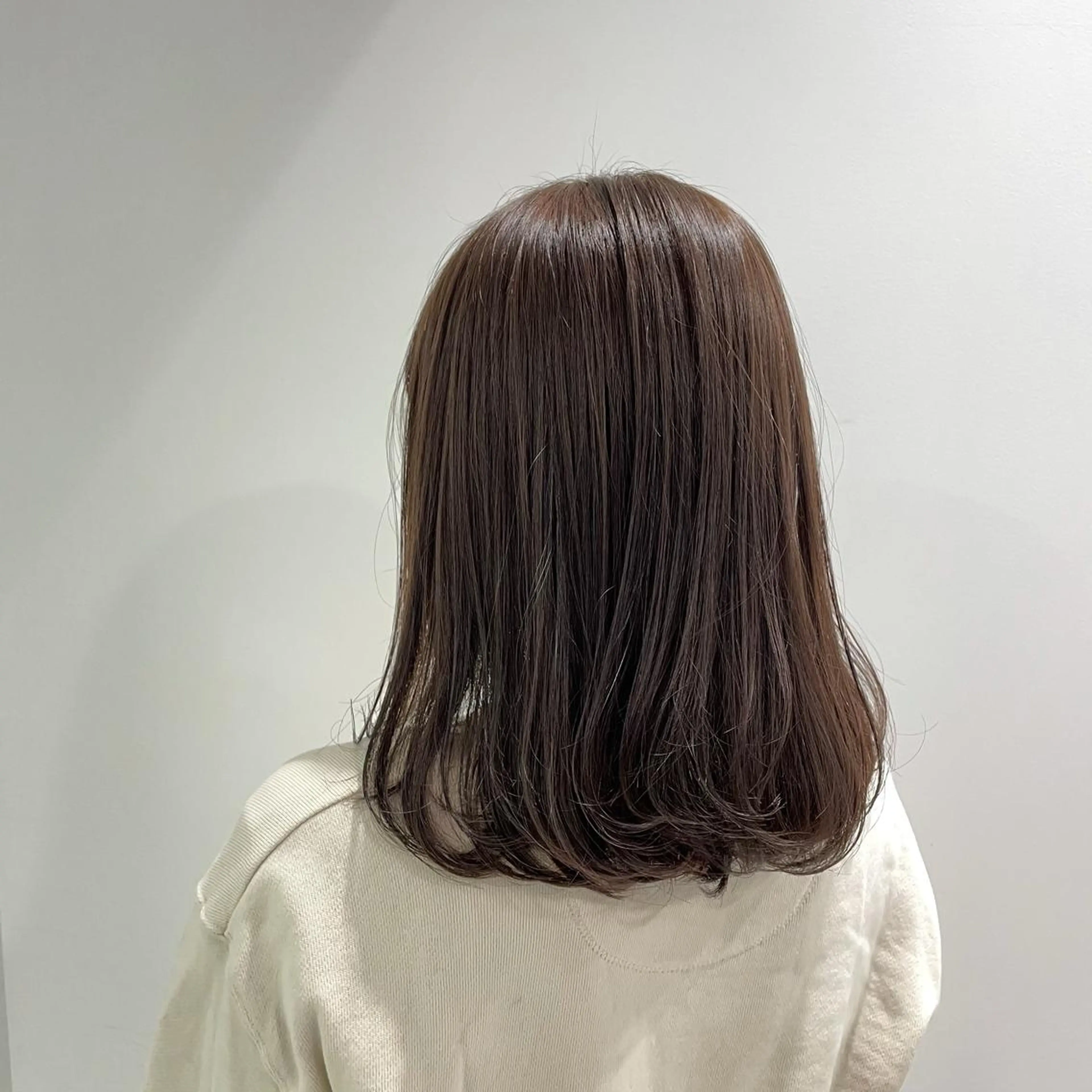 ミディアム カラー ヘアカラー トリートメント ヘアセット I'S.横浜所属・赤み消しカラー 🍀JUNKIのヘアスタイル