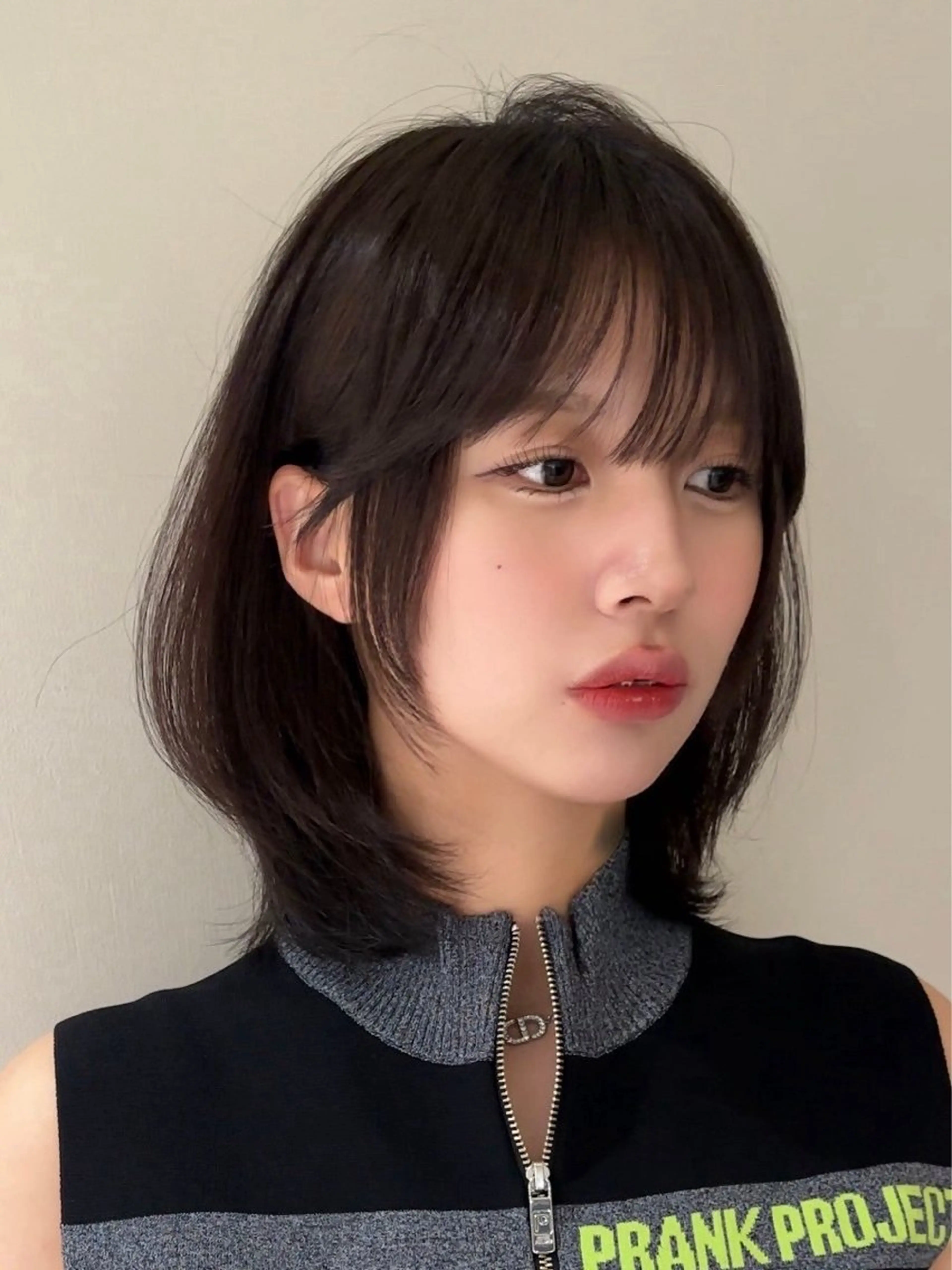 ミディアム カット ヘアカラー トリートメント けいし🐬ボブ 美髪縮毛矯正のヘアスタイル