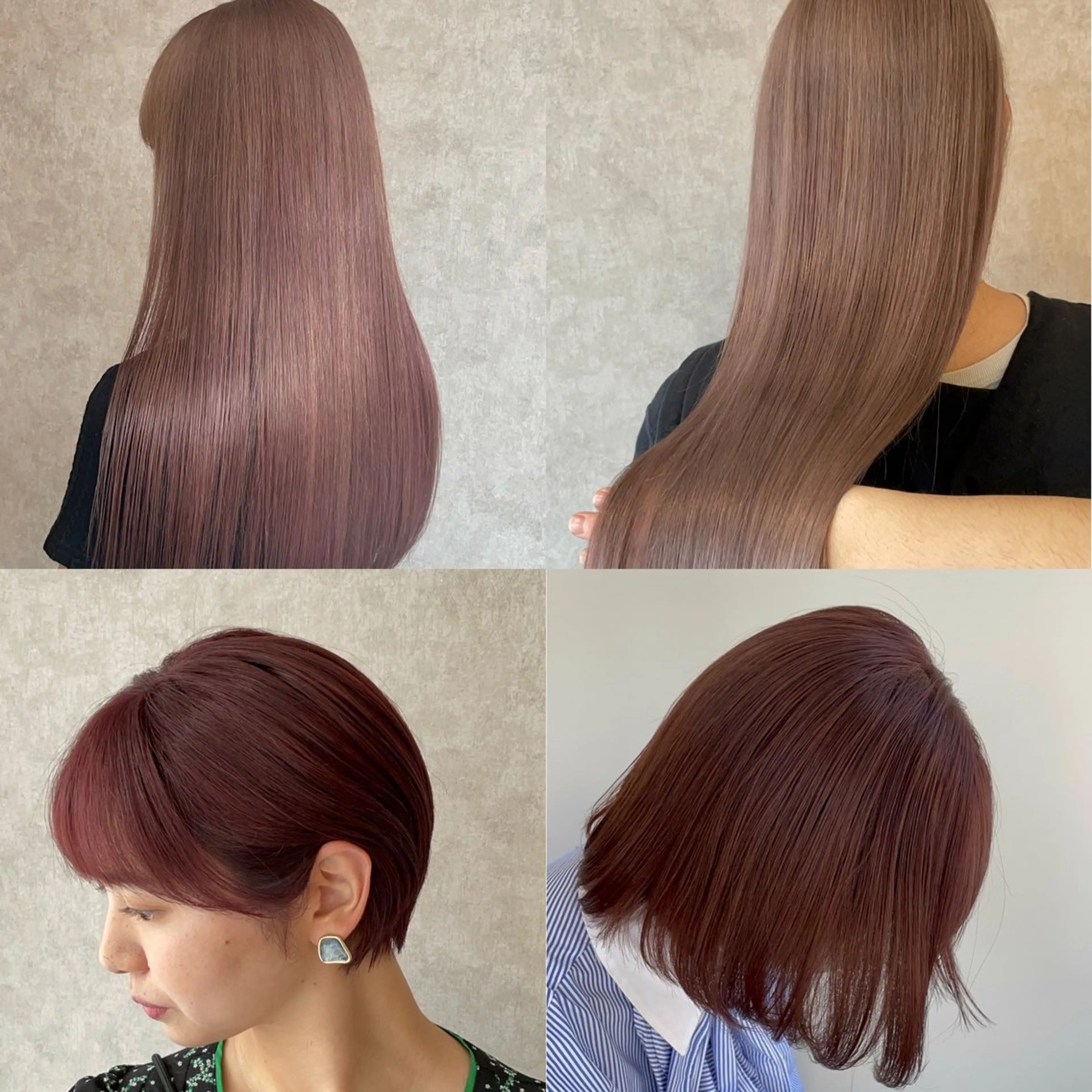 セミロング カラー ベージュカラー ブリーチ ブラウンカラー ケアブリーチ 透明感カラー バレイヤージュ特化｜ Takuのヘアスタイル