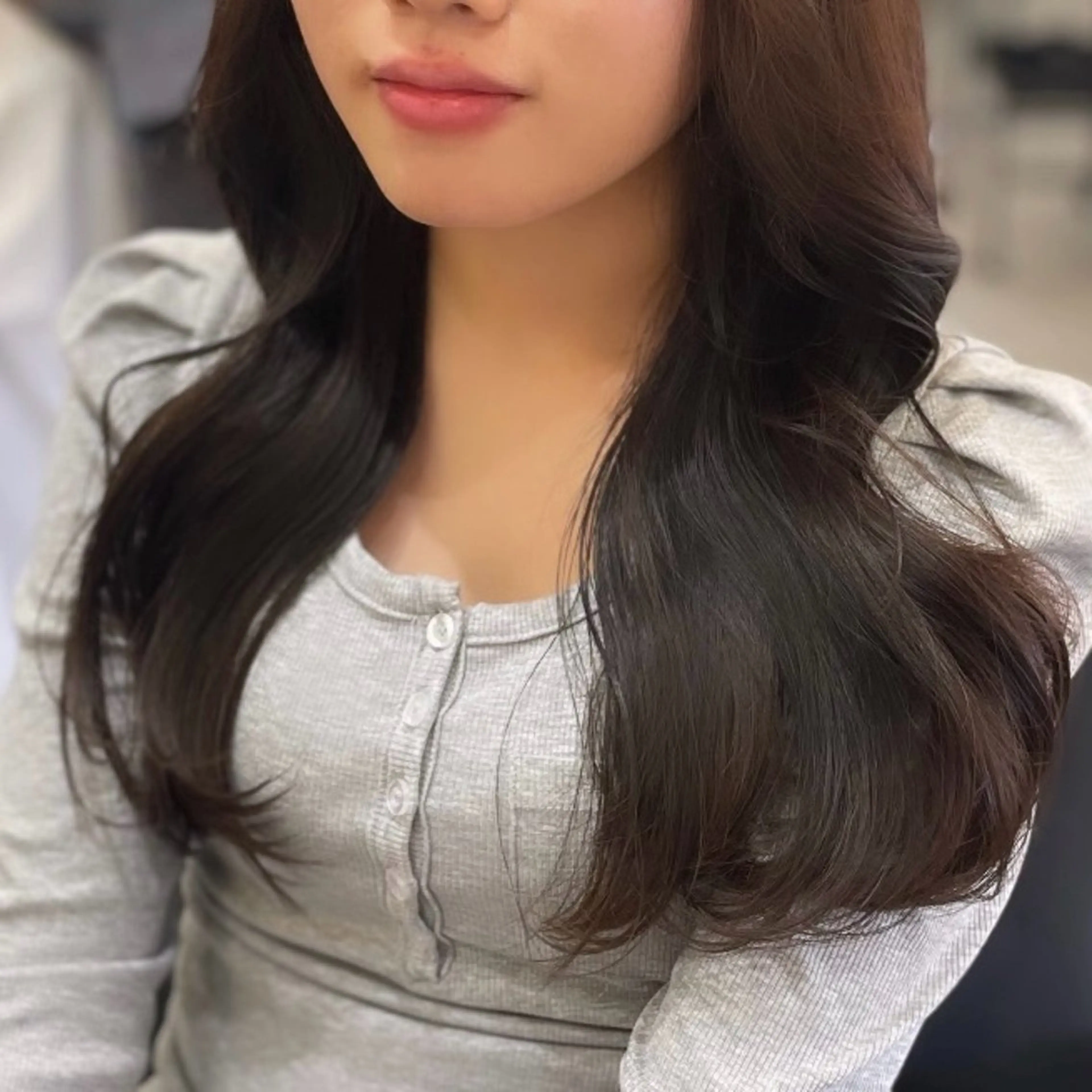 ロング カラー くびれヘア カット ヘアカラー Rui/透明感カラー 暖色/レイヤーカットのヘアスタイル