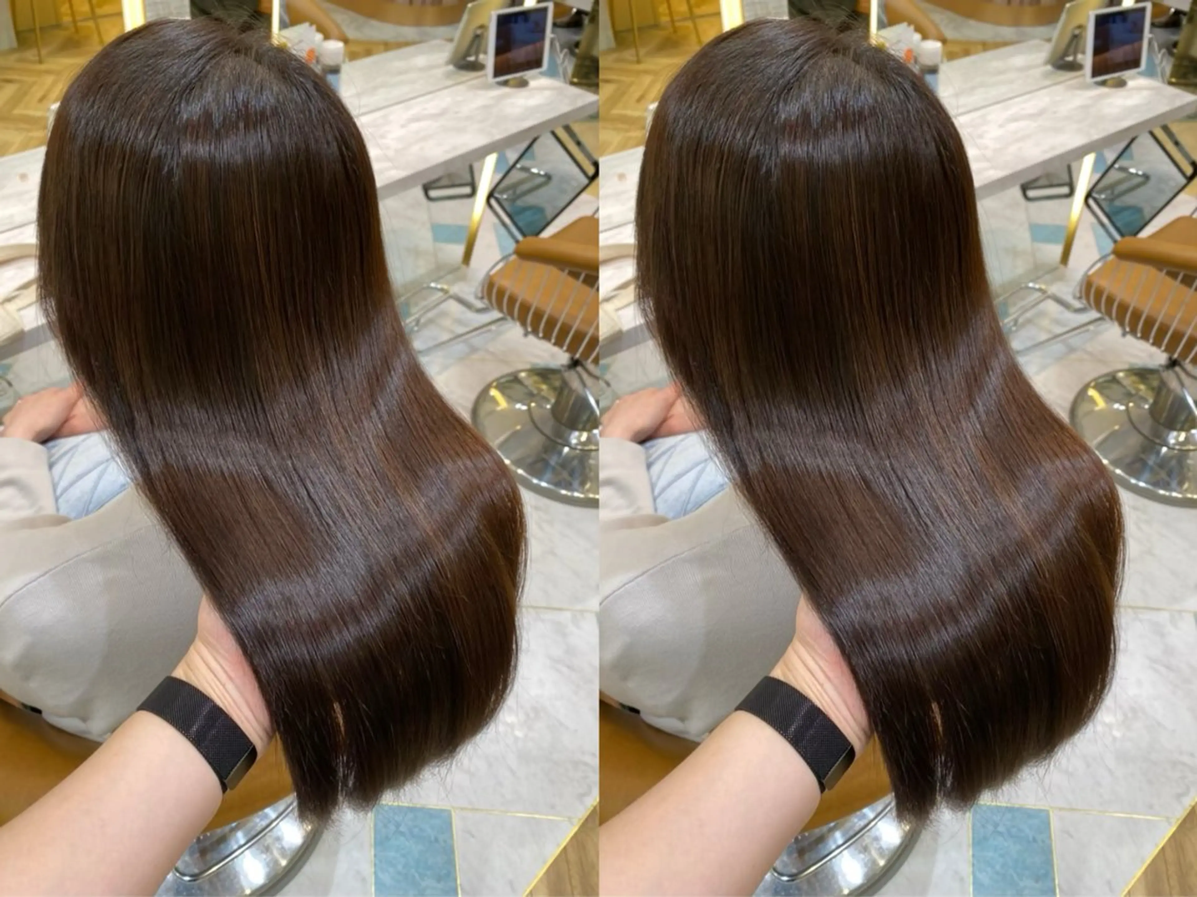 ロング カット ヘアカラー 艶カラー美髪縮毛矯正 /髪質改善✨️ユウキのヘアスタイル