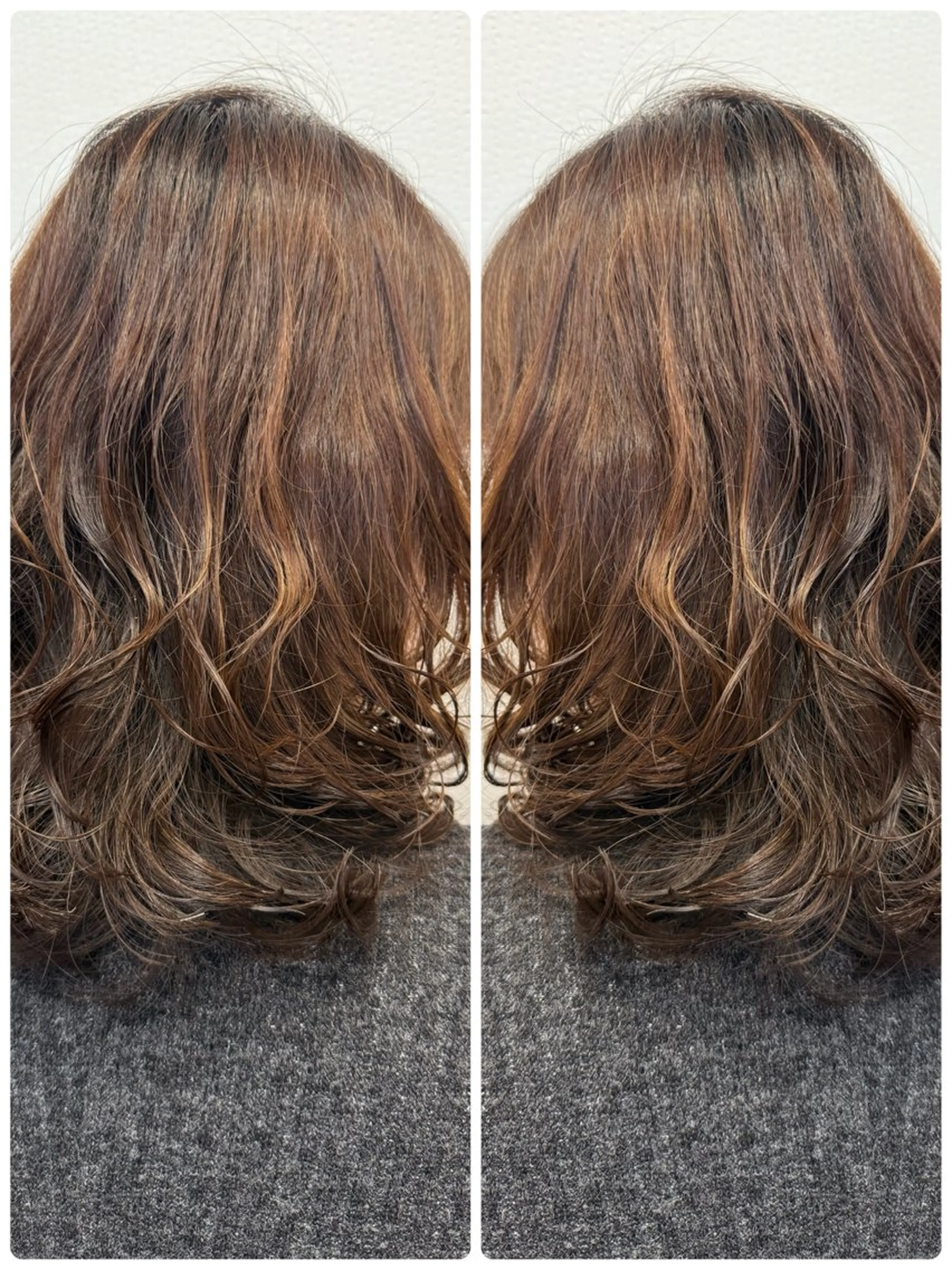 セミロング パーマ 艶カラー🕊️ ✴︎Yukari✴︎のヘアスタイル