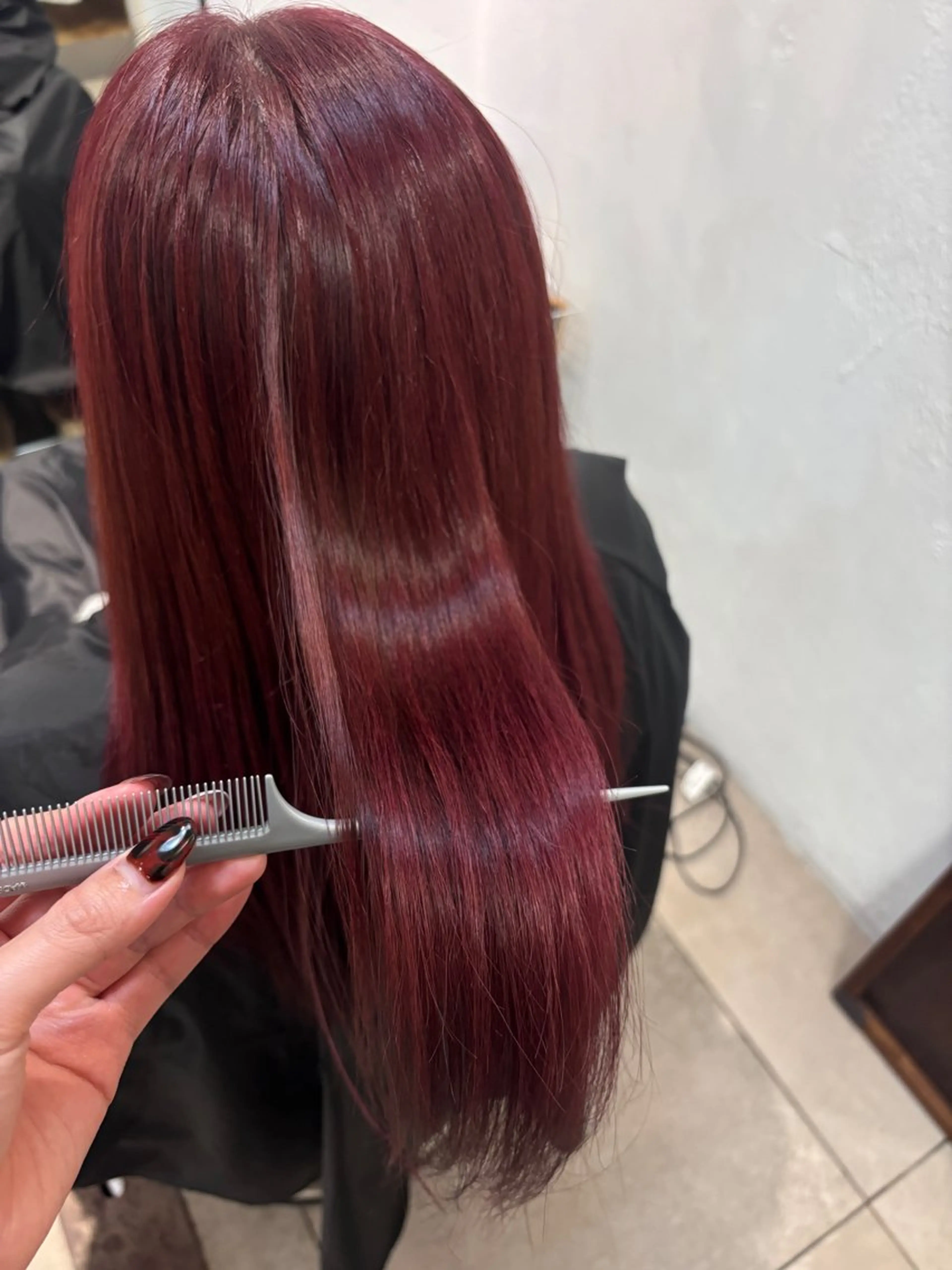 【暖色】ワンカラー🍓➕Aujuaｸｲｯｸトリートメント《前処理トリートメント付き》の写真