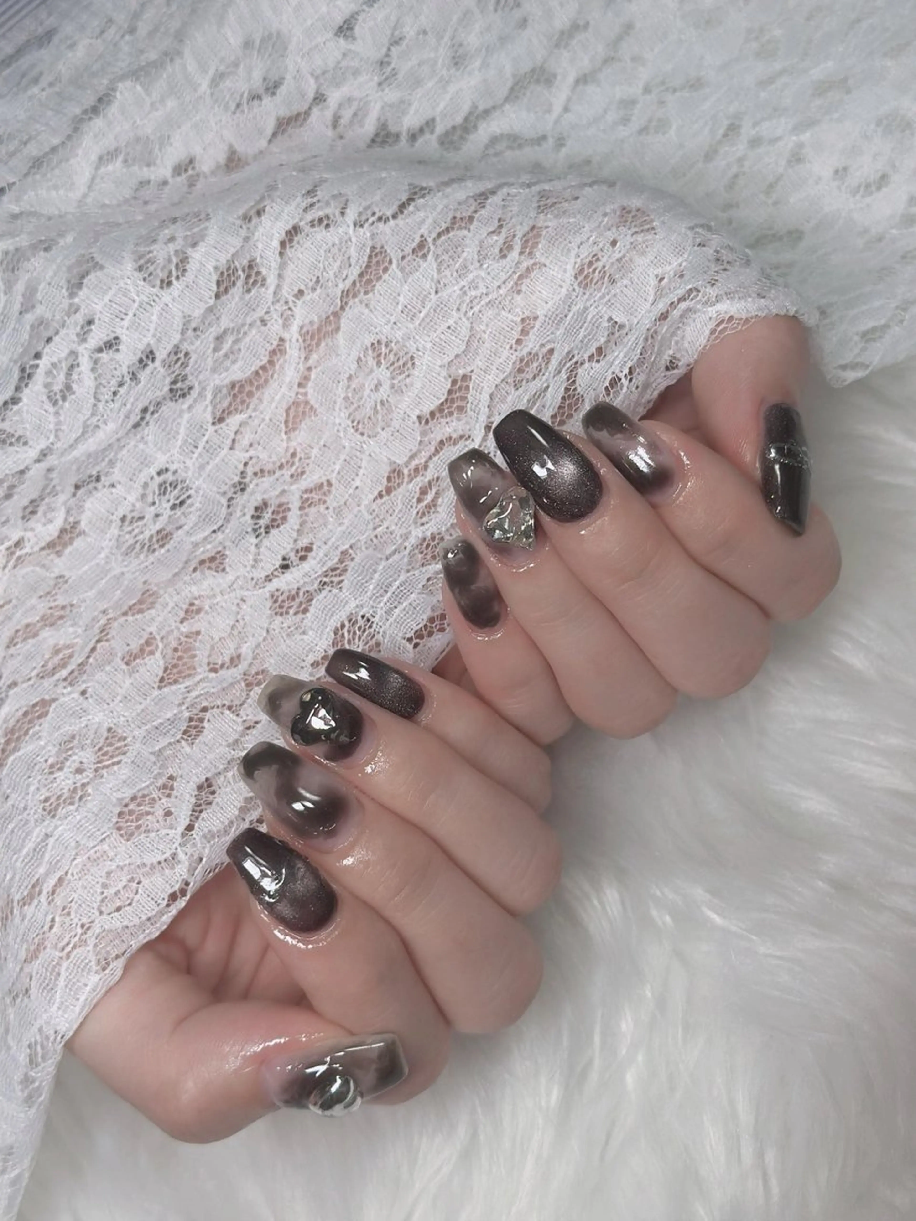 ネイル フレンチネイル ジェルネイル ハロウィン キラキラネイル 韓国ネイル H.baby Nail Salonのネイルデザイン