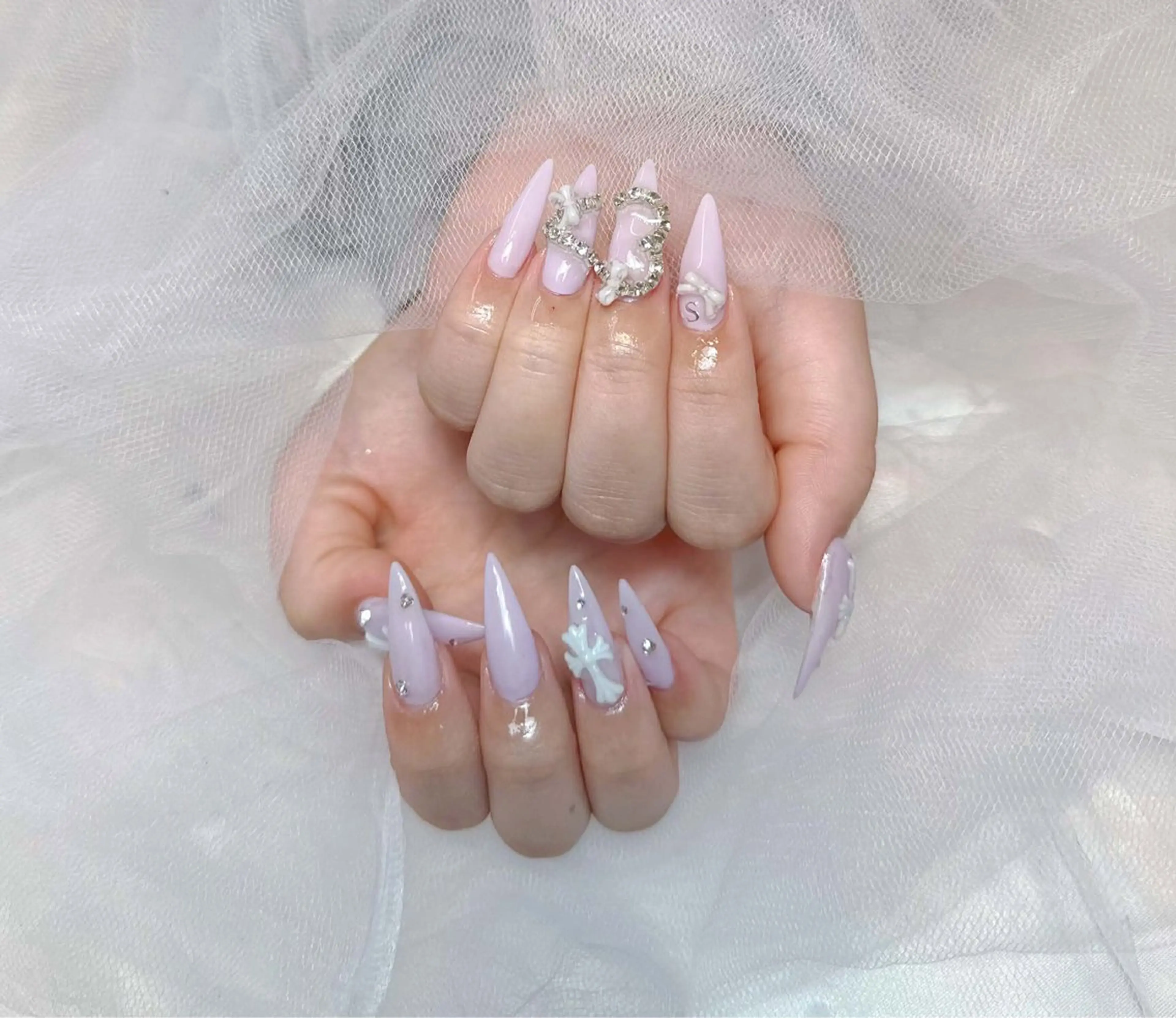 ネイル フラワーネイル 韓国ネイル 持ち込み 春ネイル ワンホンネイル Huyn Nail Studioのネイルデザイン