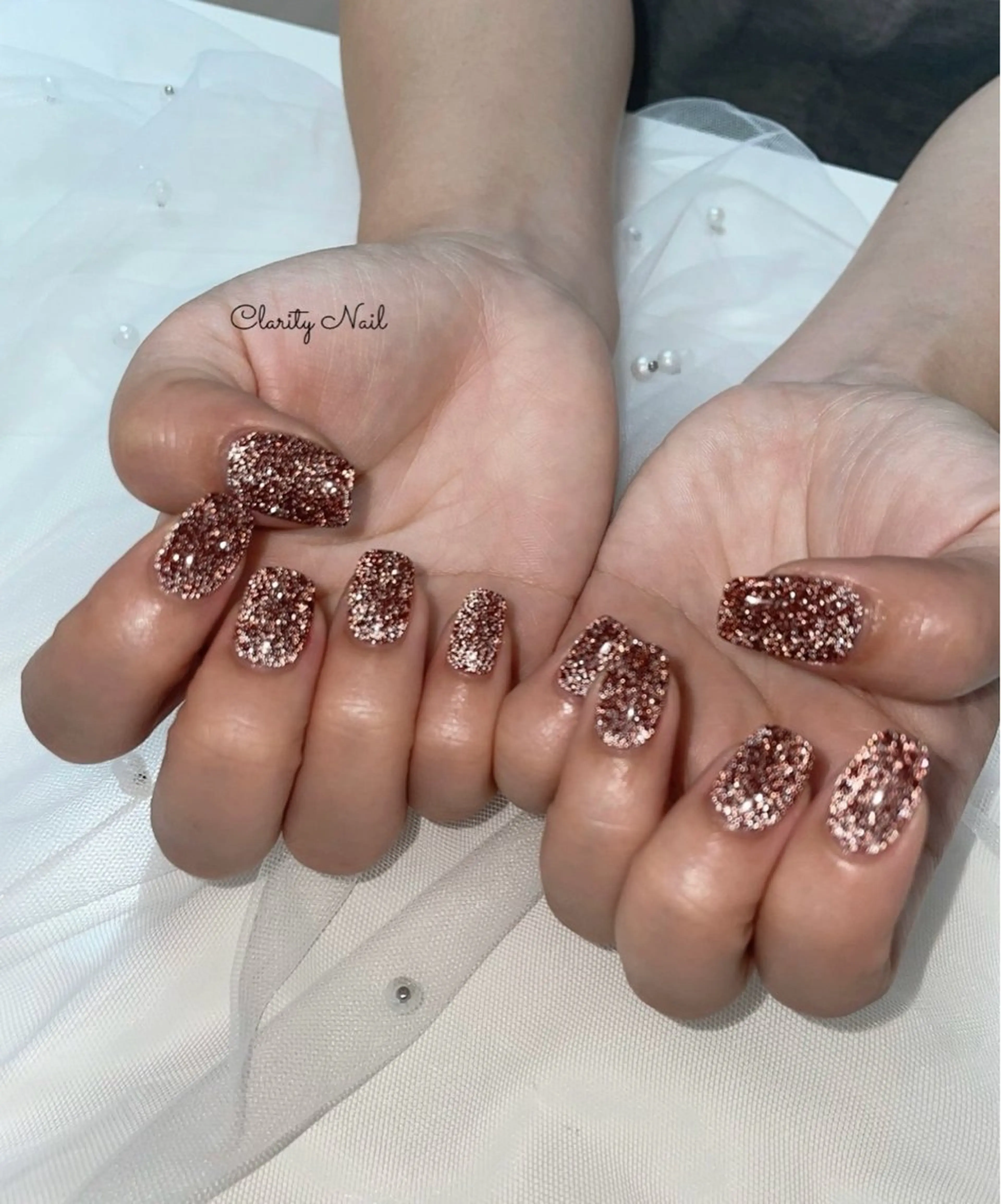 ネイル フラッシュネイル ワンカラーネイル ハンドネイル Clarity Nailのネイルデザイン