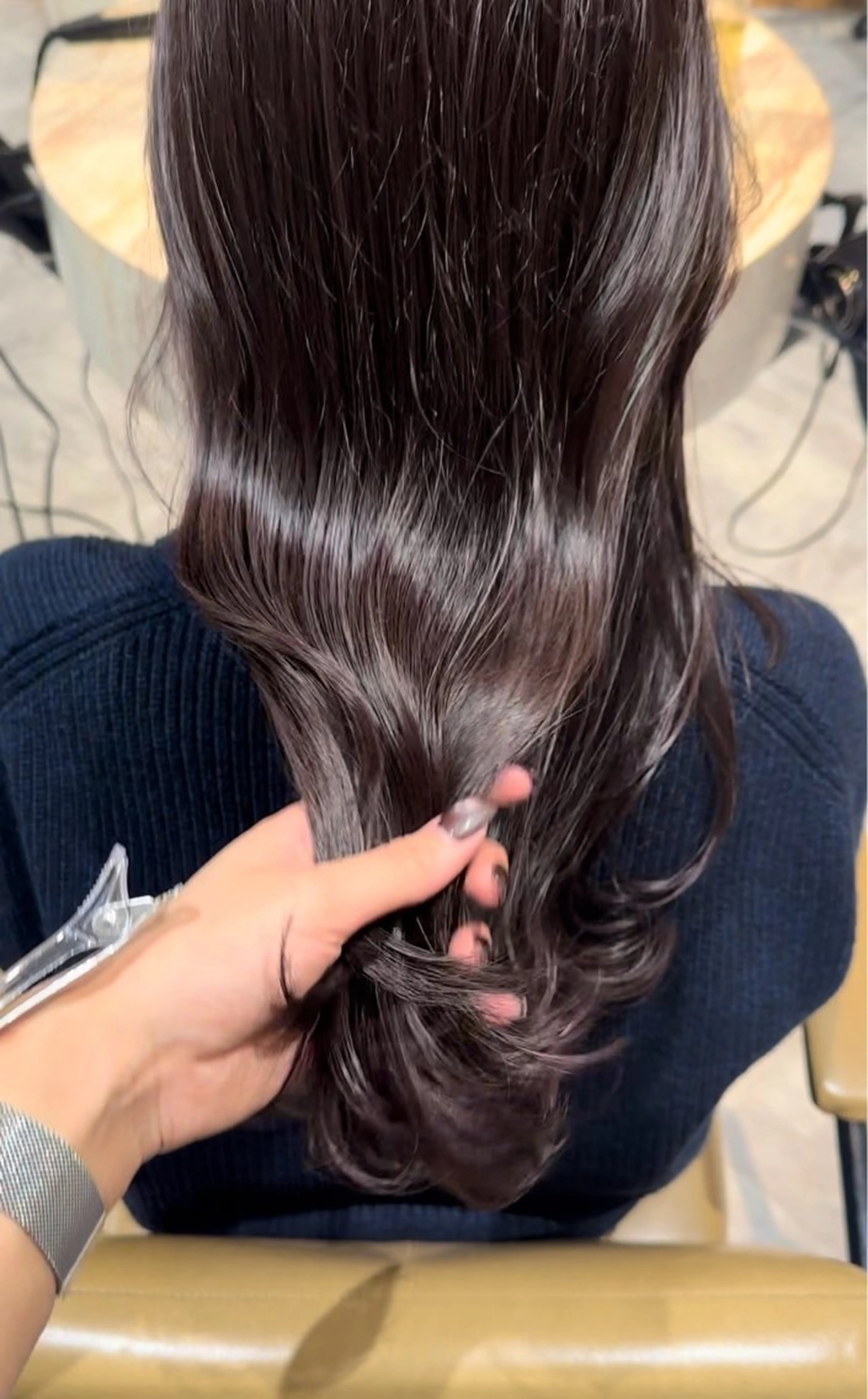 セミロング カラー ラベンダーカラー ヘアカラー トリートメント 縮毛矯正/透け感 カラー🎀♡mariのヘアスタイル