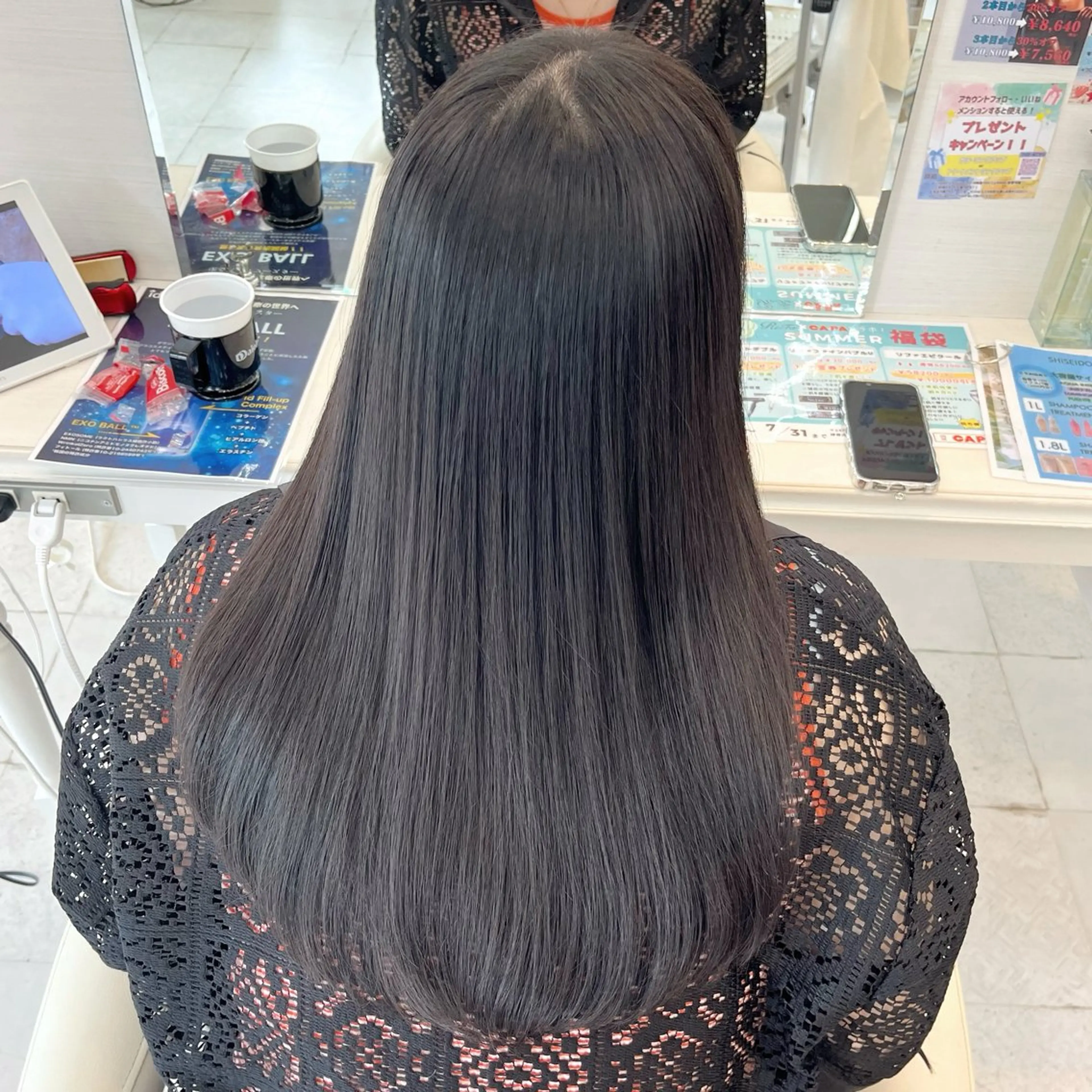 ロング 縮毛矯正 カット 縮毛矯正 すずき なつき🌙のヘアスタイル