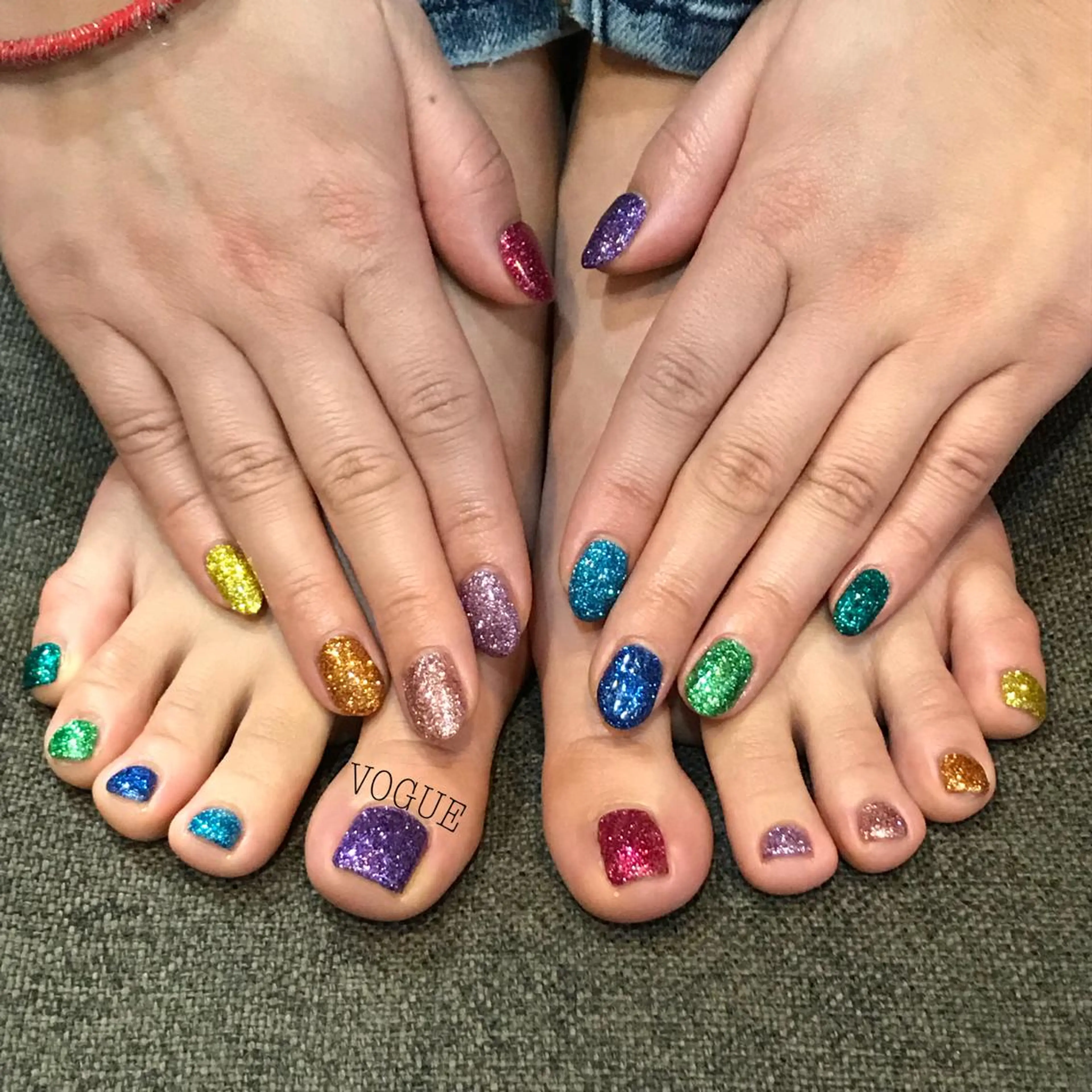 ネイル ラメ(グリッター) ハンドネイル VOGUE ×SWANのネイルデザイン