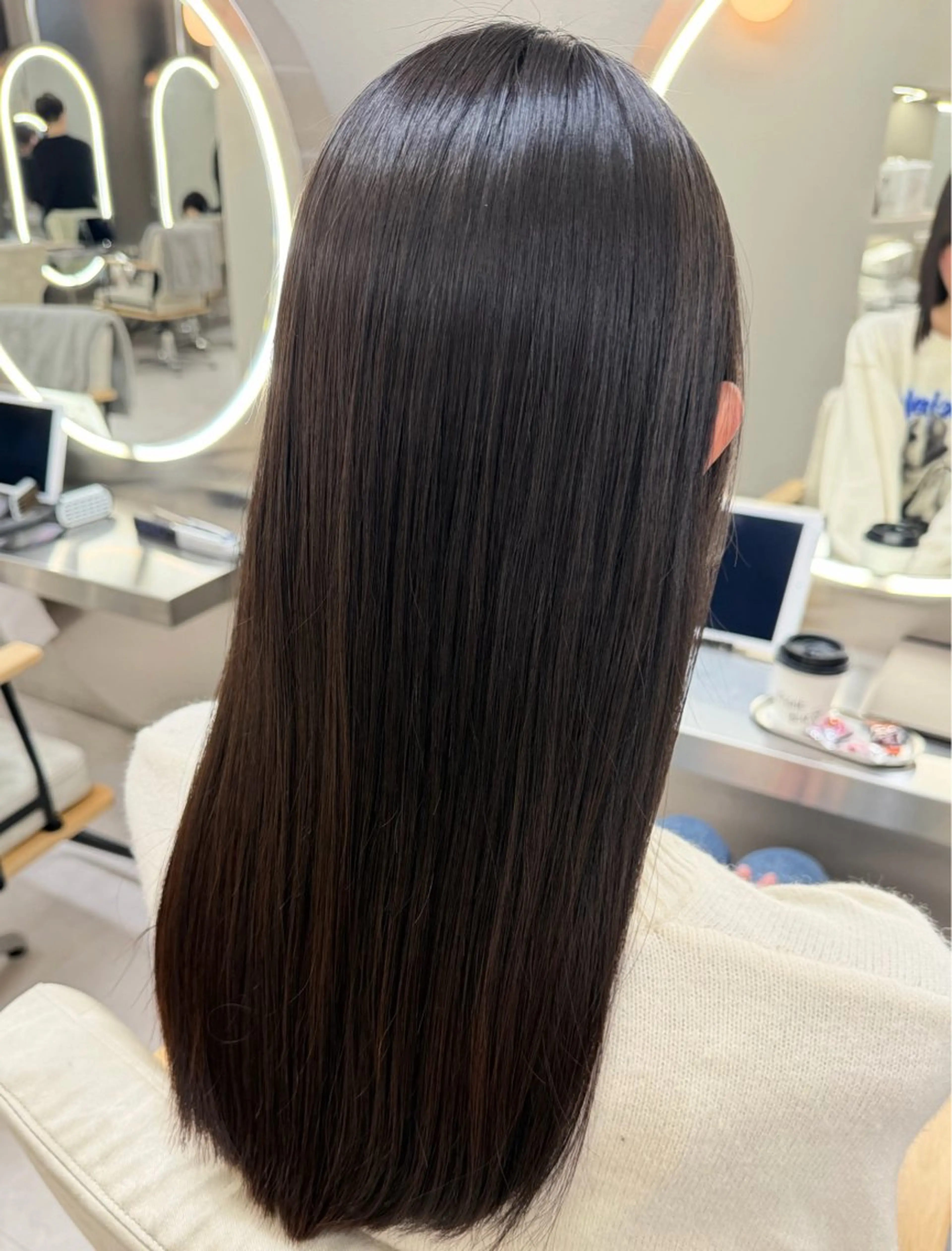 ロング 縮毛矯正 艶カラー♡ ゆうかのヘアスタイル