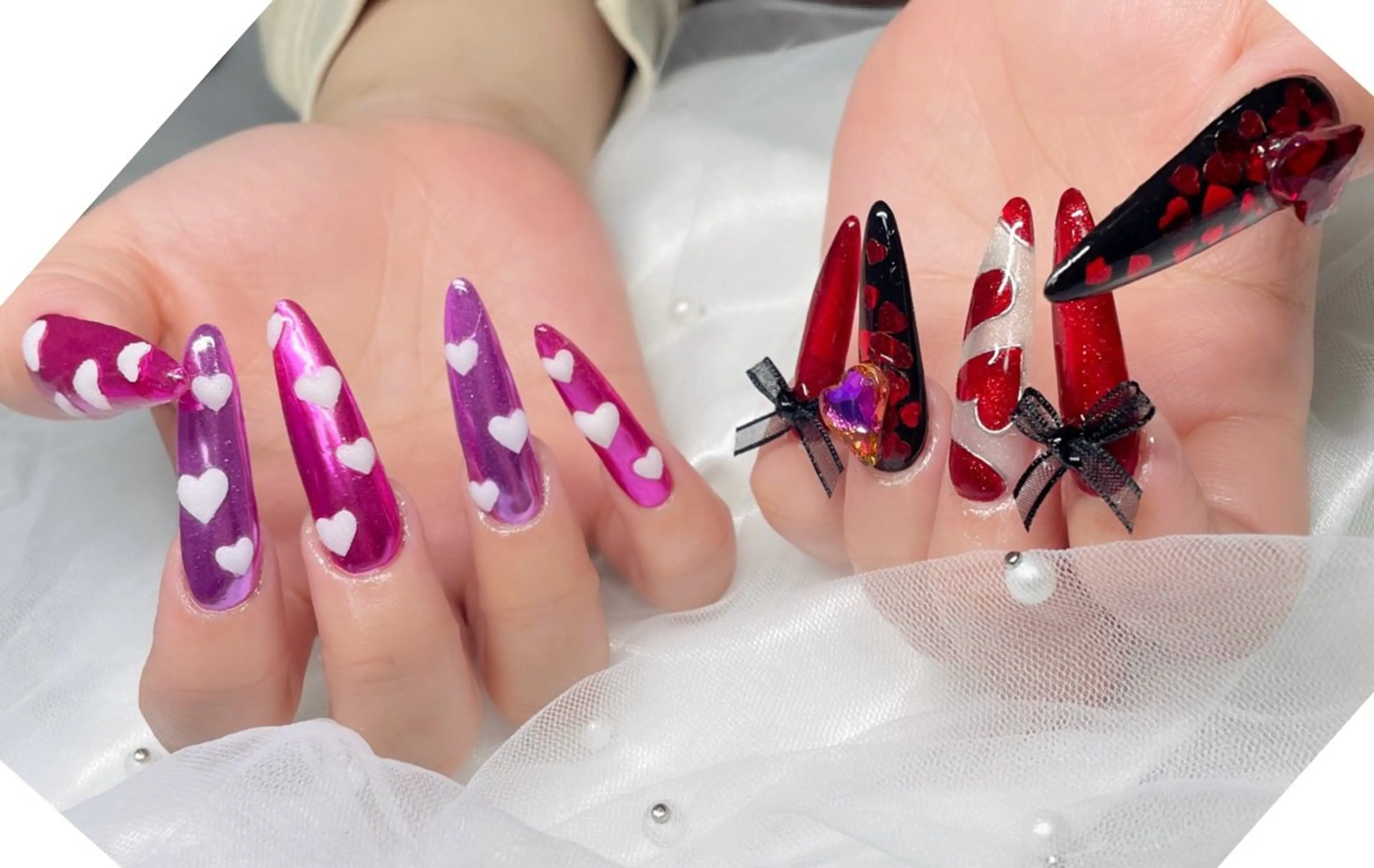 ネイル ロングネイル 東大阪マツエクネイル reiのマツエク・マツパデザイン