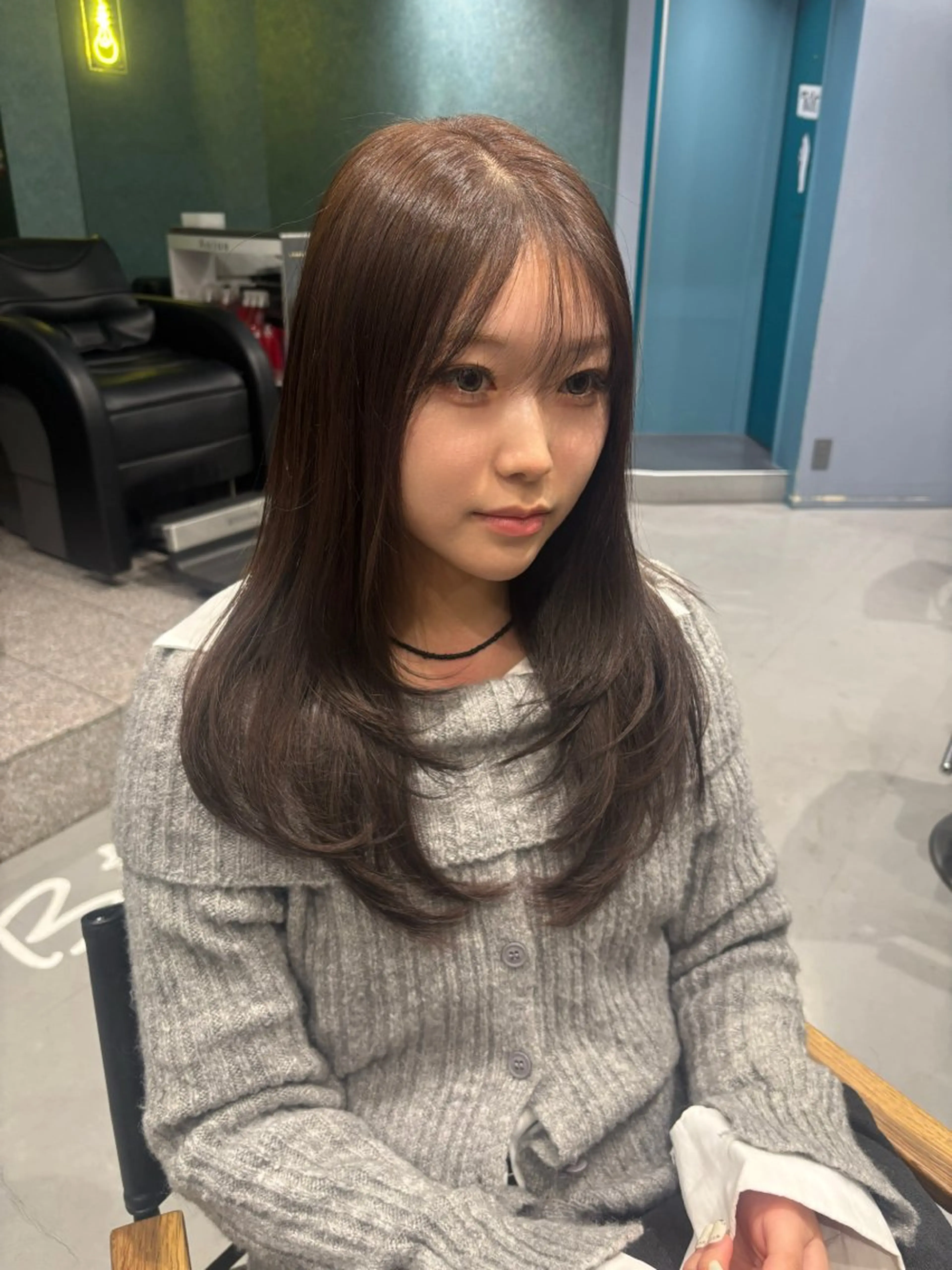 ロング ヘアカラー 🐈‍⬛JUMI /透明感カラー/🩶のヘアスタイル