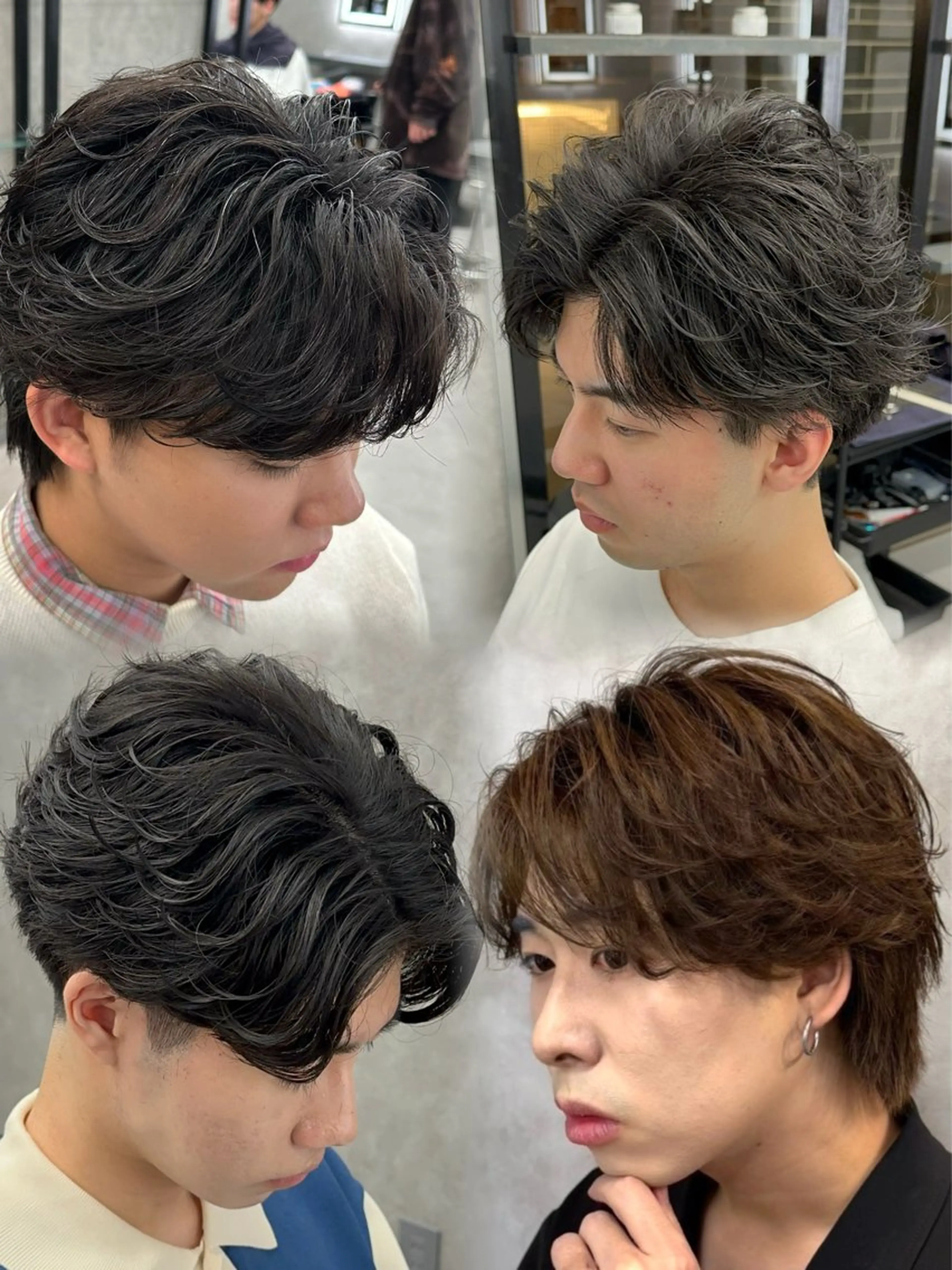 カラー パーマ メンズ フェザーパーマ メンズパーマ カット パーマ 札幌美容室 /光👑のヘアスタイル