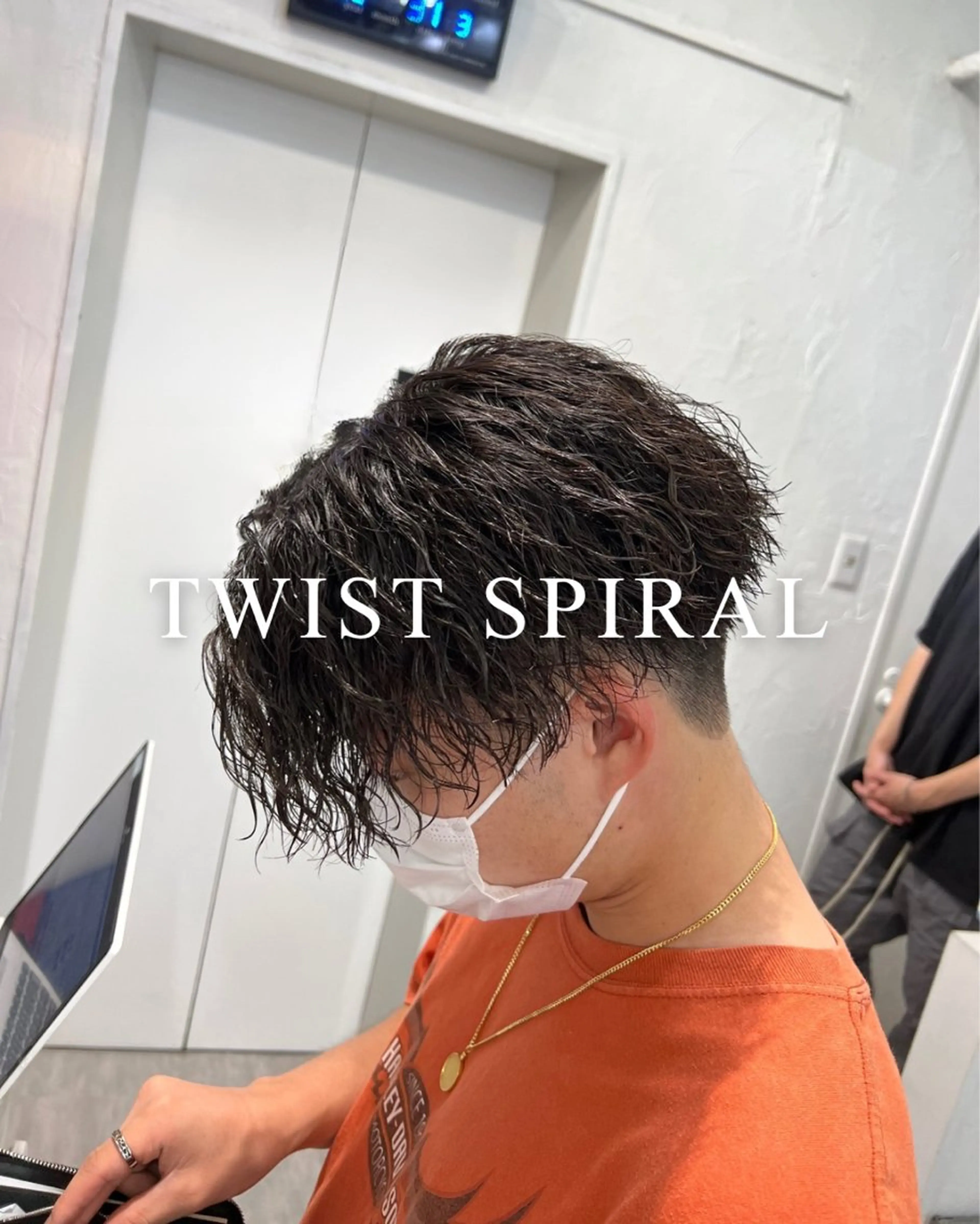 メンズカット+パーマ各種+ワンカラーの写真