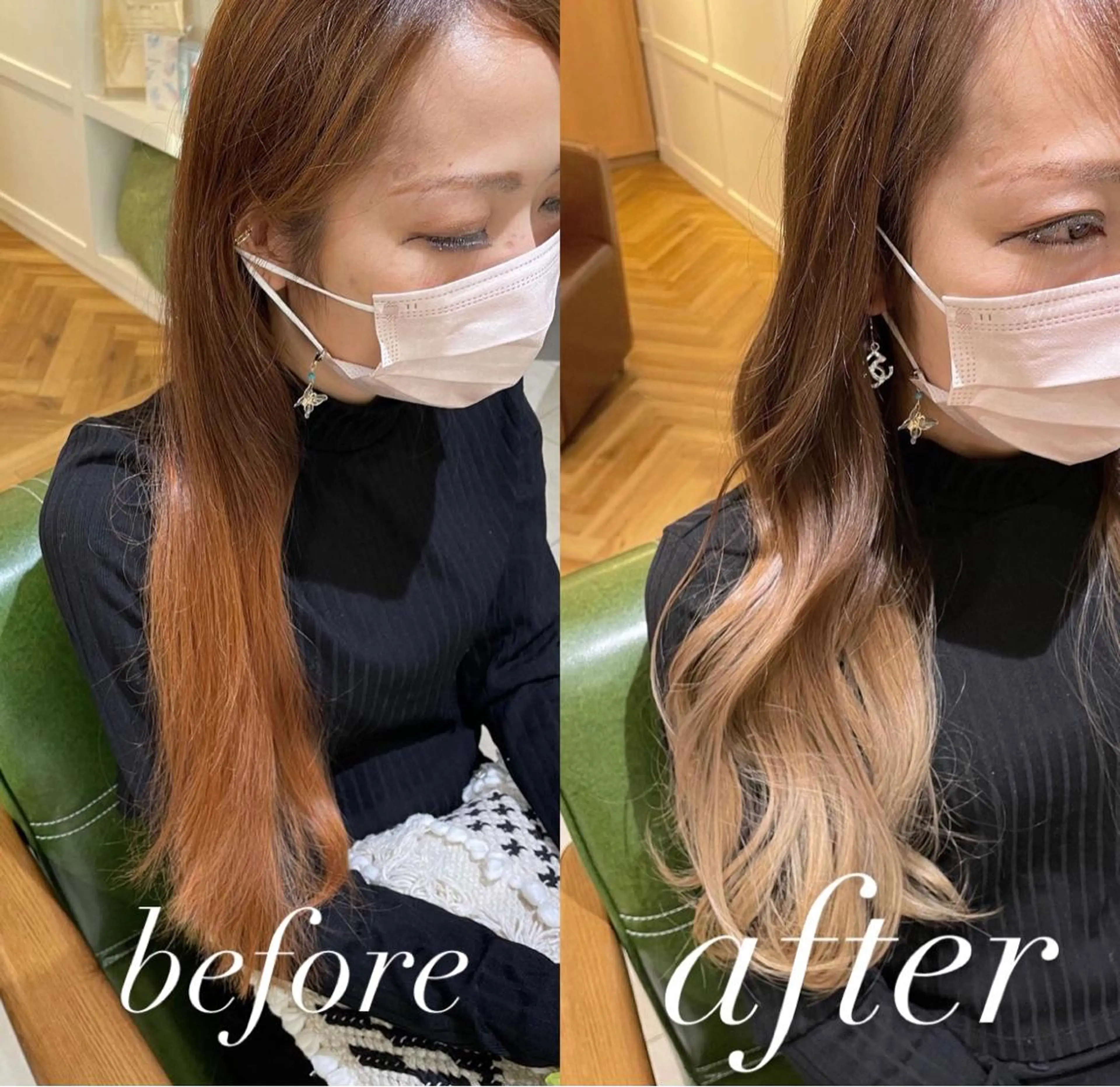 ロング カラー ベージュカラー ブリーチ グラデーションカラー カット ヘアカラー トリートメント 過去一の柔髪ヘア 🌿einshairのヘアスタイル