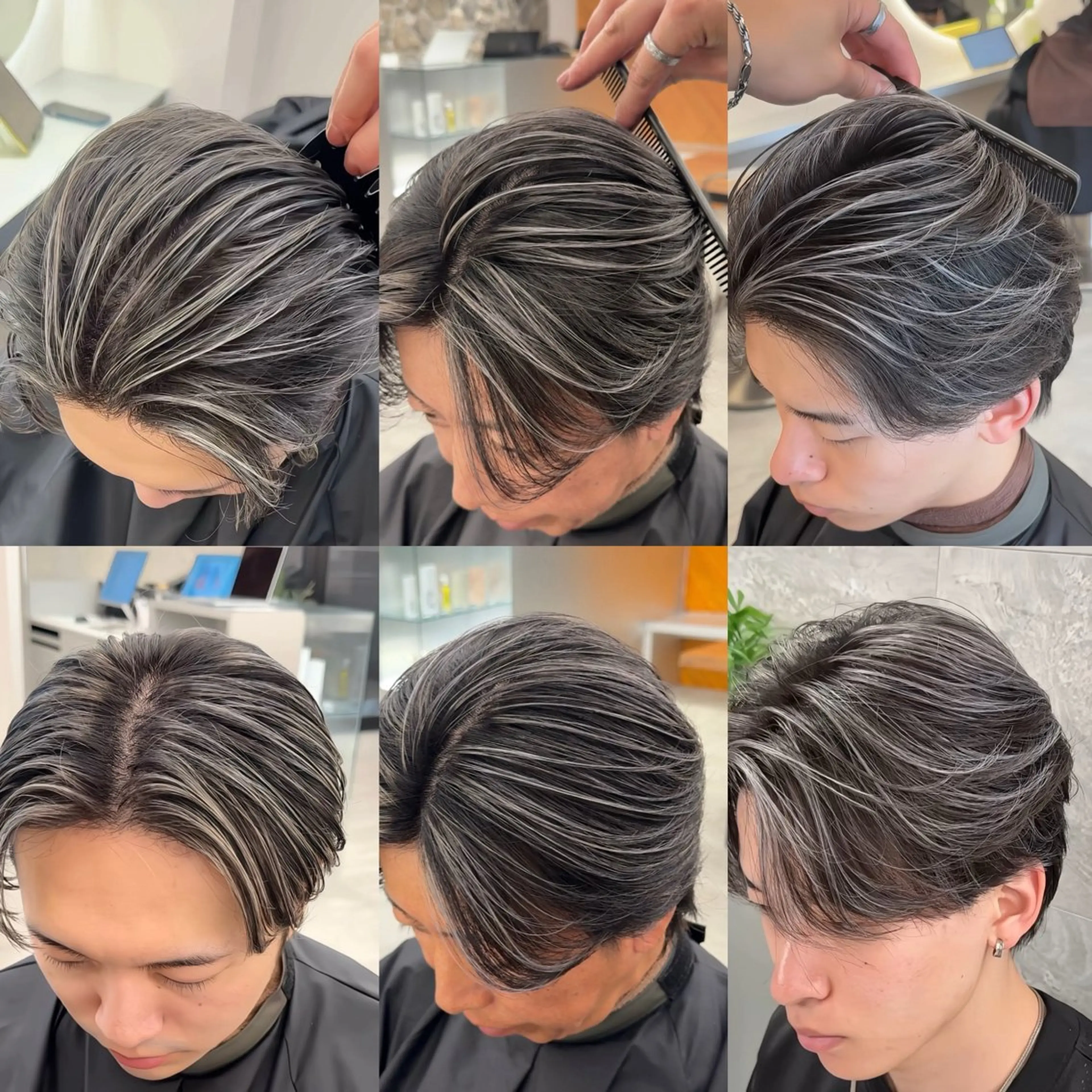 【ミニモ限定人気No.1】✨メンズホワイトプレミアムハイライト＋カット【ブリーチ2回】の写真