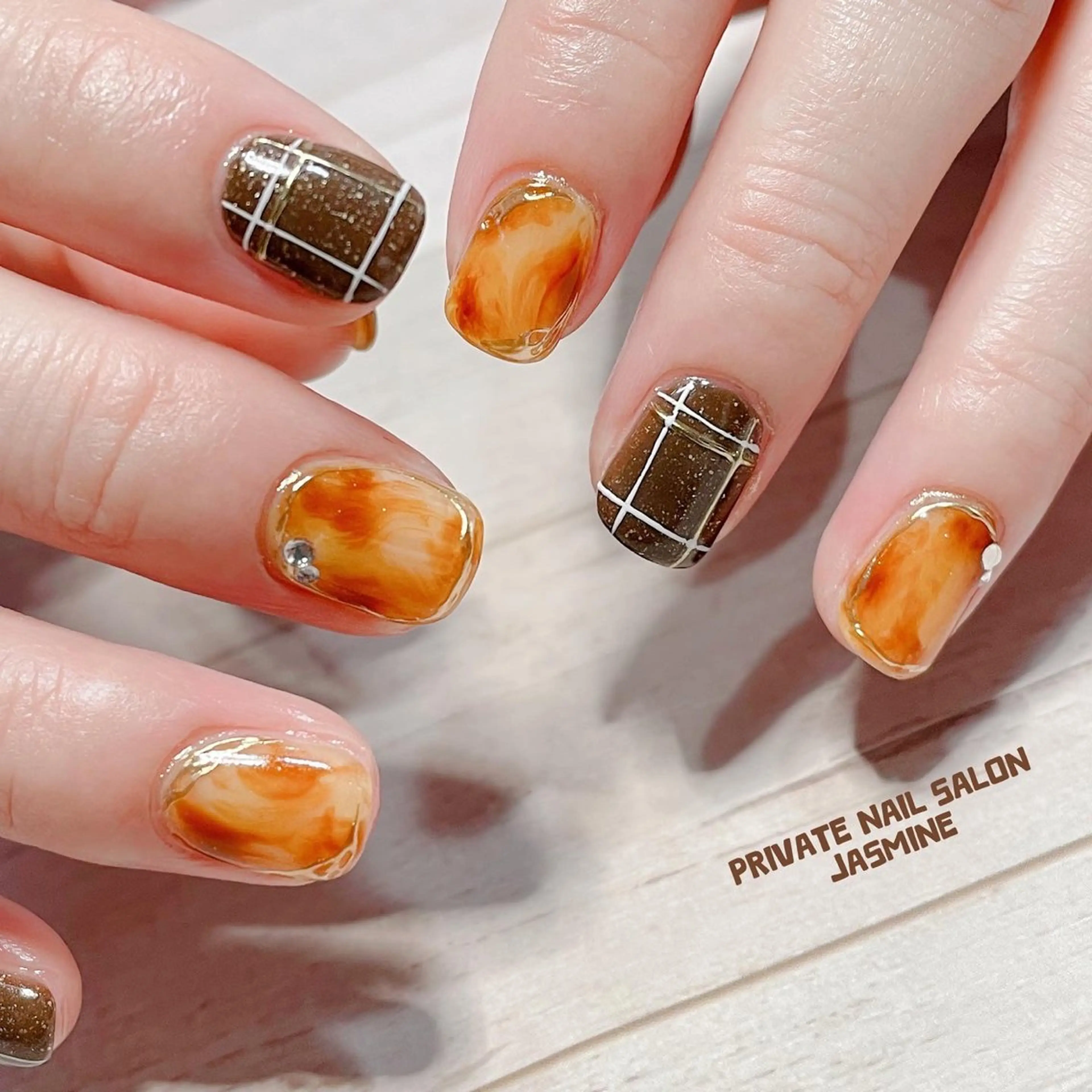 ネイル べっ甲ネイル Nail salon JASMINEのネイルデザイン