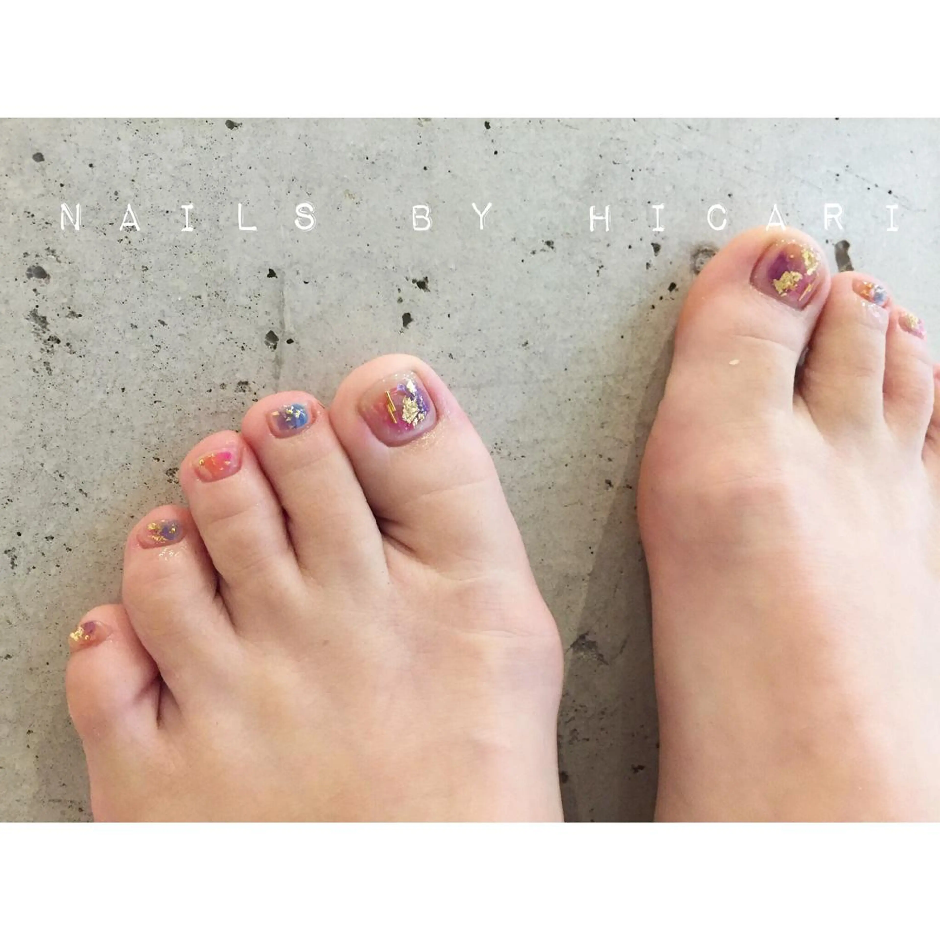 ショート ネイル マツエク・マツパ ジェルネイル ニュアンスネイル パラジェル illum hicariのネイルデザイン