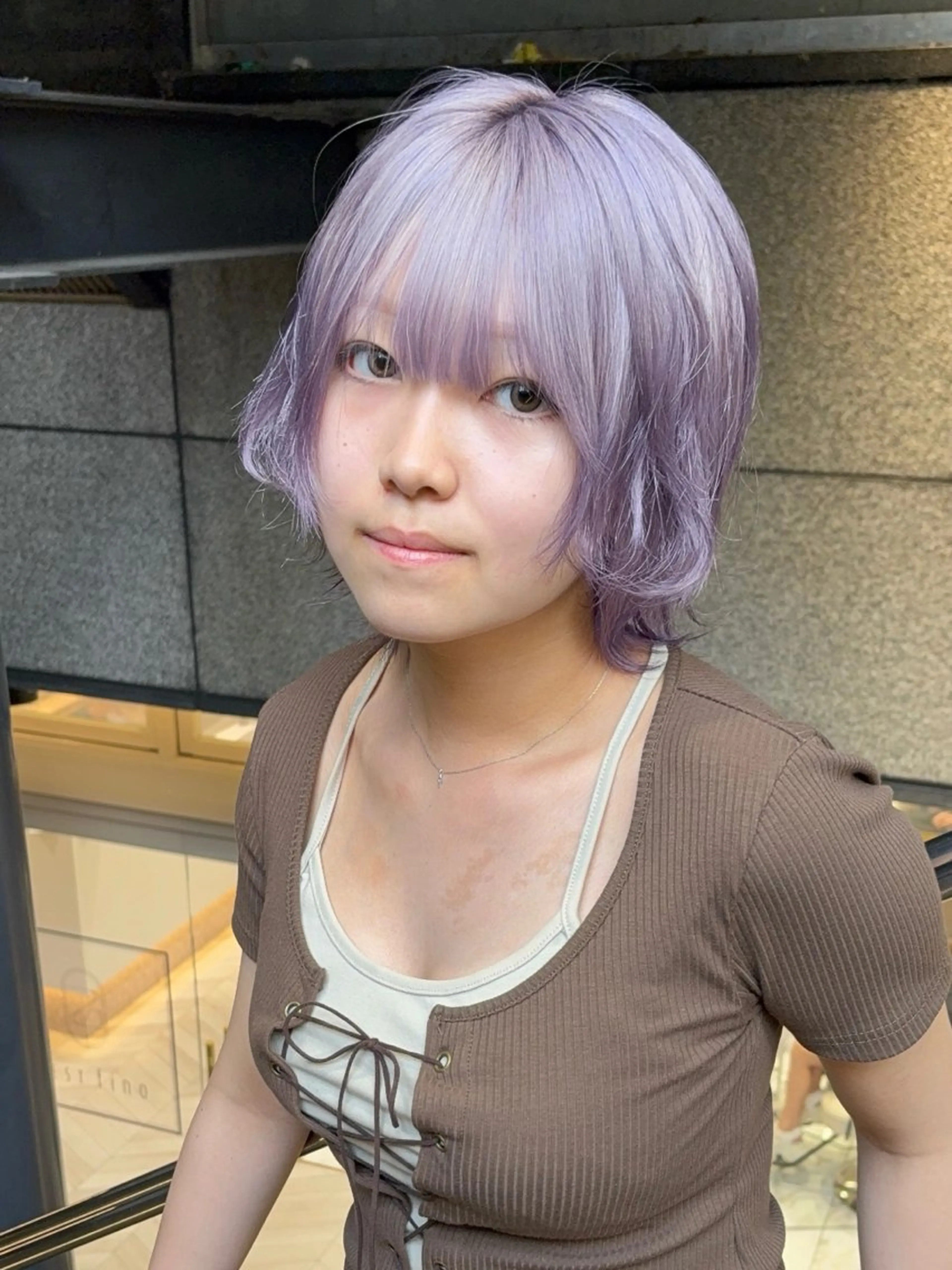 ミディアム カラー ブリーチ ダブルカラー グレージュ ラベンダーカラー ラベンダーグレージュ ヘアカラー 🥇メンズパーマ /縮毛矯正/木村神心のヘアスタイル