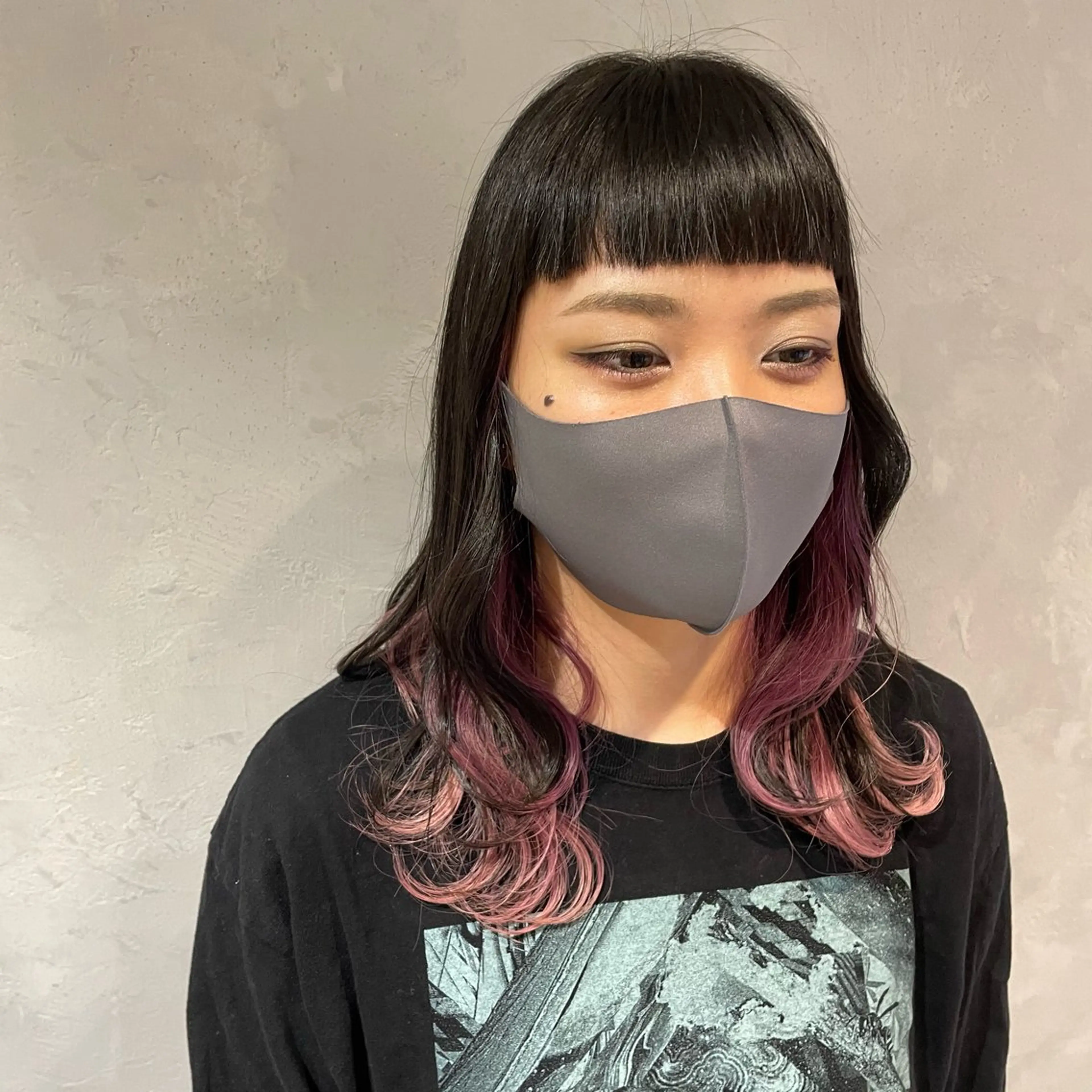 ロング カラー 髪質改善 縮毛矯正 トリートメント 酸熱トリートメント ヘアカラー トリートメント 美髪ストレート AOYAGIのヘアスタイル