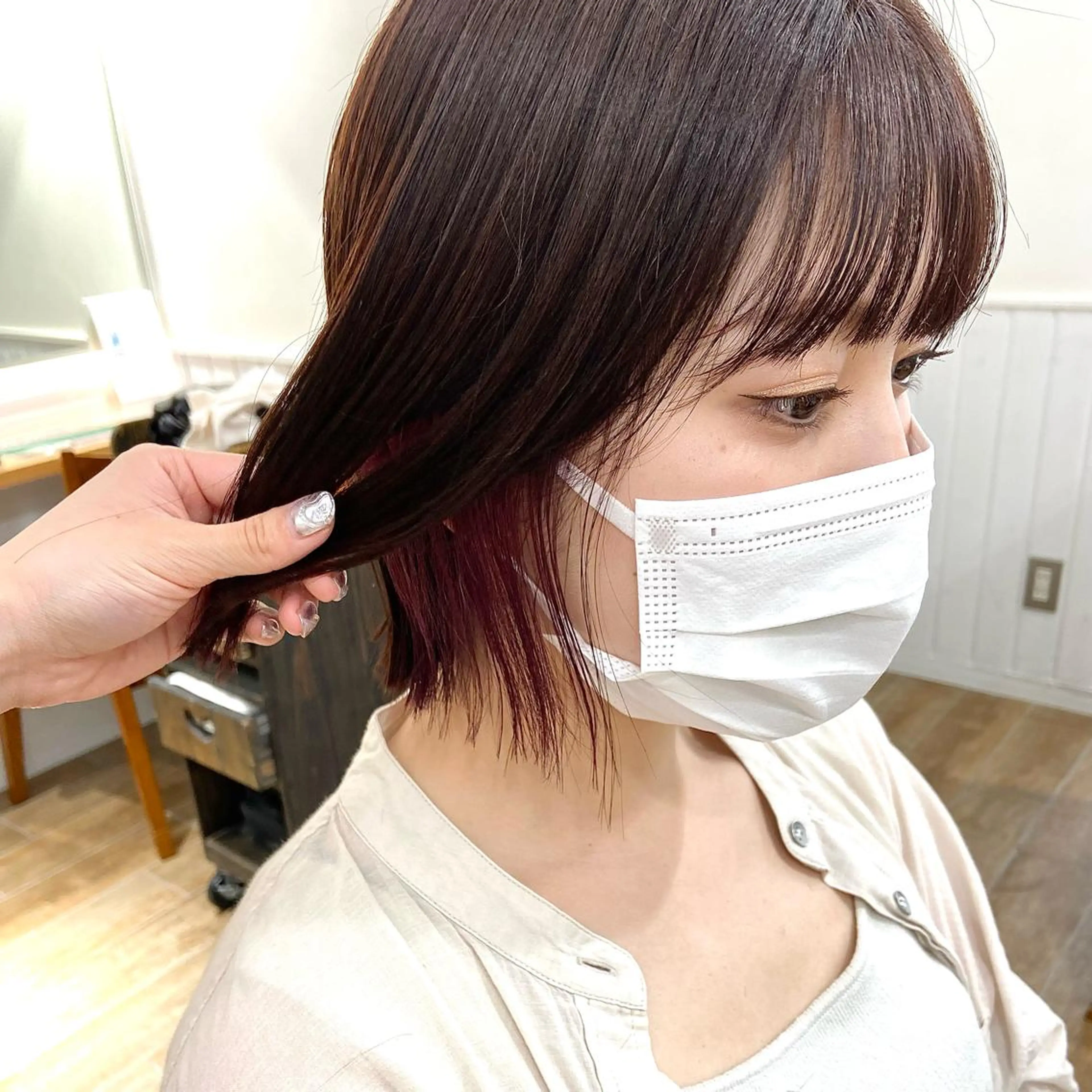 ショート カラー パーマ ヘアアレンジ メンズ キッズ ネイル マツエク・マツパ 横浜Bob美容師🤎 ERINAのヘアスタイル