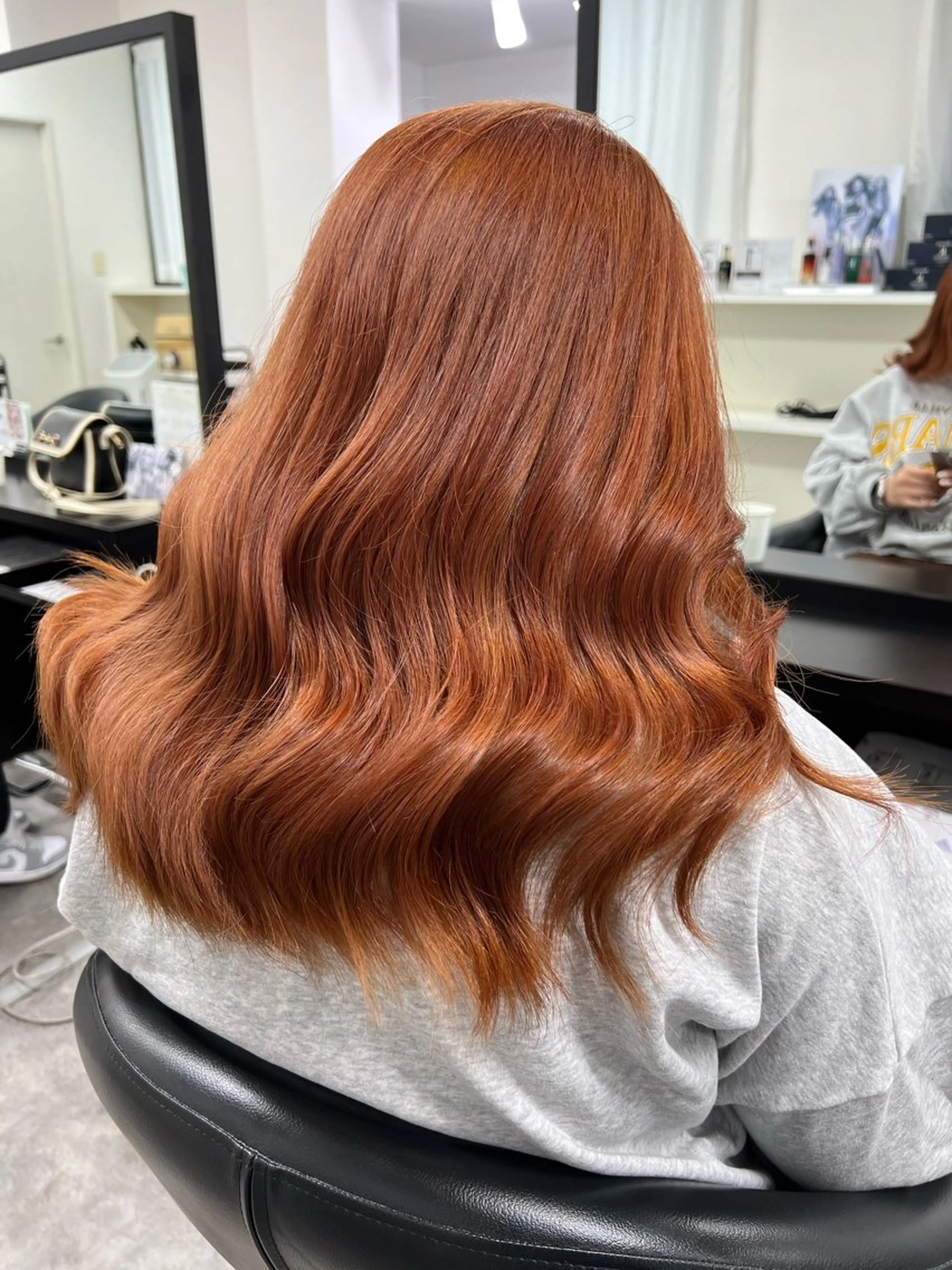 ミディアム カラー ブラウンカラー オレンジ C'LD Hair トモヤのヘアスタイル