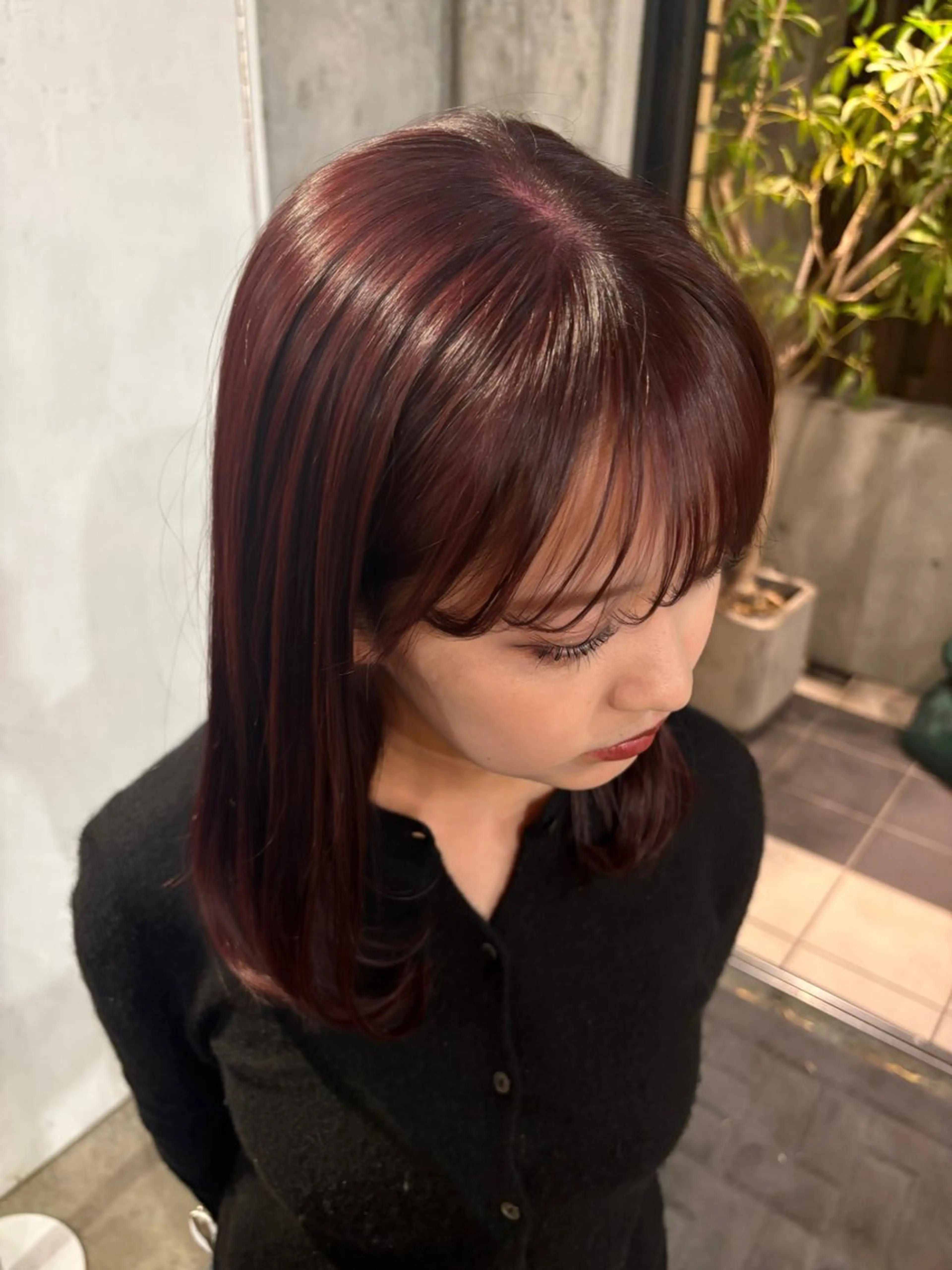 セミロング カラー ブリーチ ブリーチなしカラー ヘアカラー NORA saya🍀のヘアスタイル