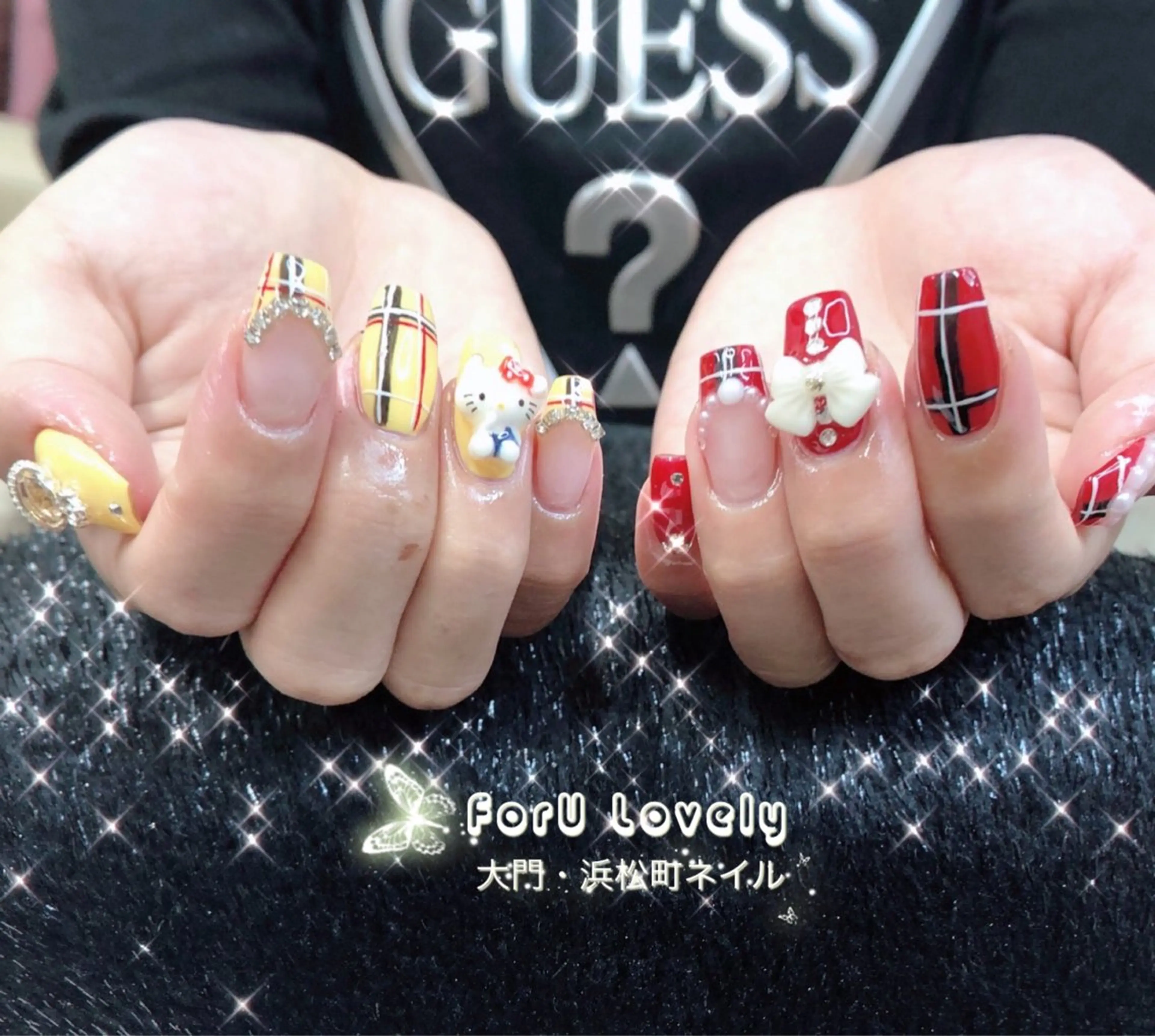 ネイル べっ甲ネイル 長さ出し フレンチネイル ジェルネイル 韓国ネイル 大門浜松町 ネイルのネイルデザイン