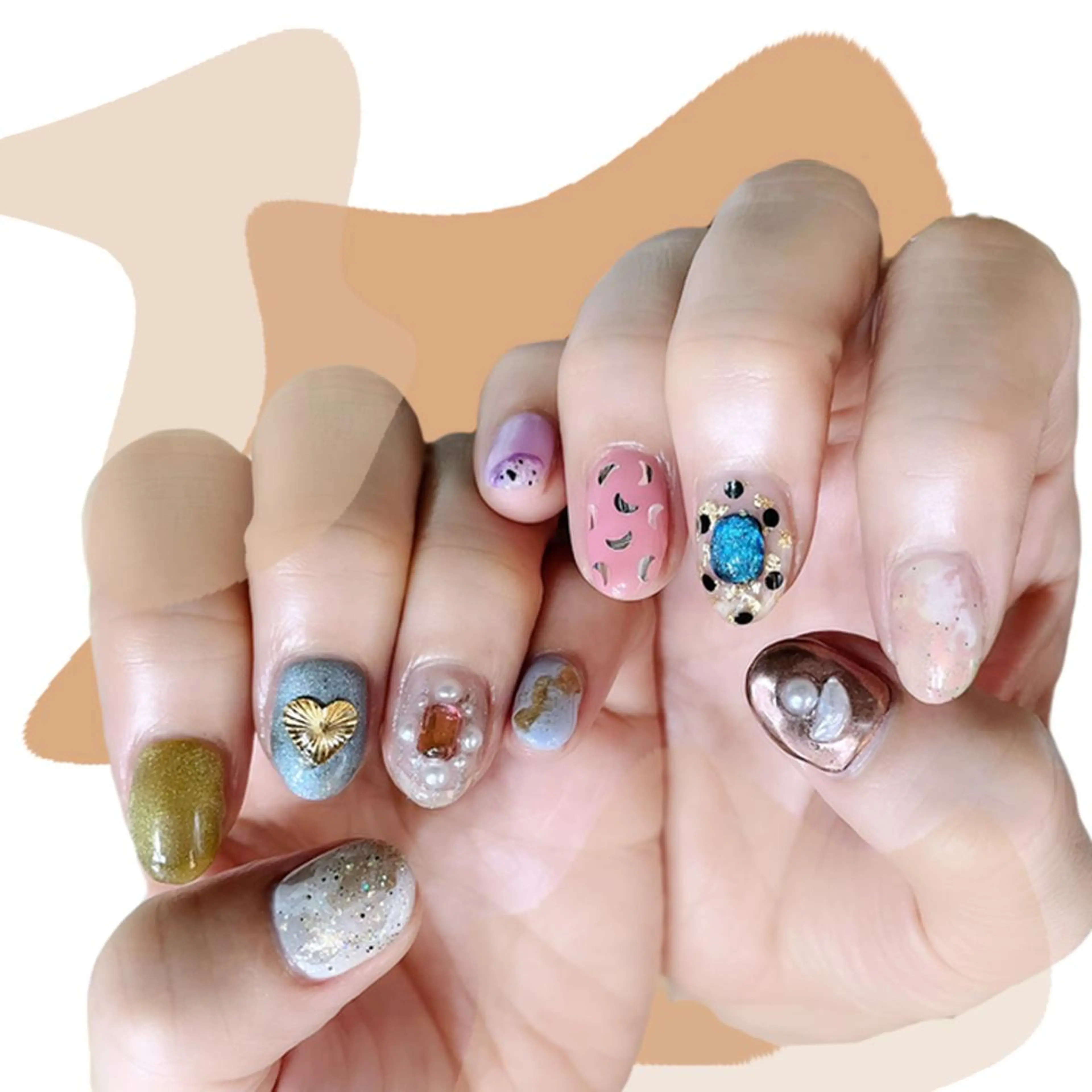 ネイル オーロラネイル 氷ネイル・うるうるネイル 韓国ネイル マグネットネイル ミラーネイル VOLLMOND nailのネイルデザイン