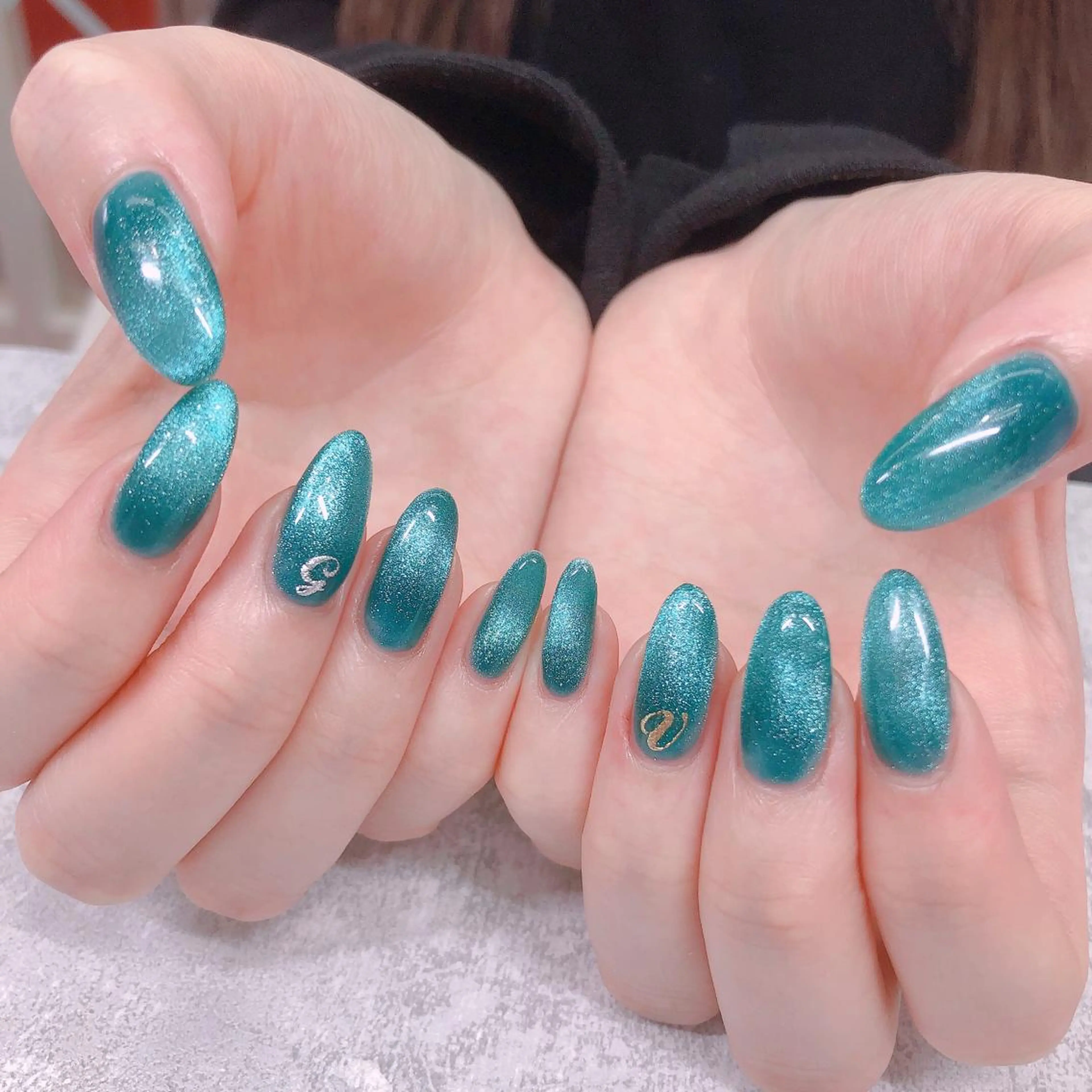 ネイル グリーン マグネットネイル ナナイチゼロ I.Naoのネイルデザイン