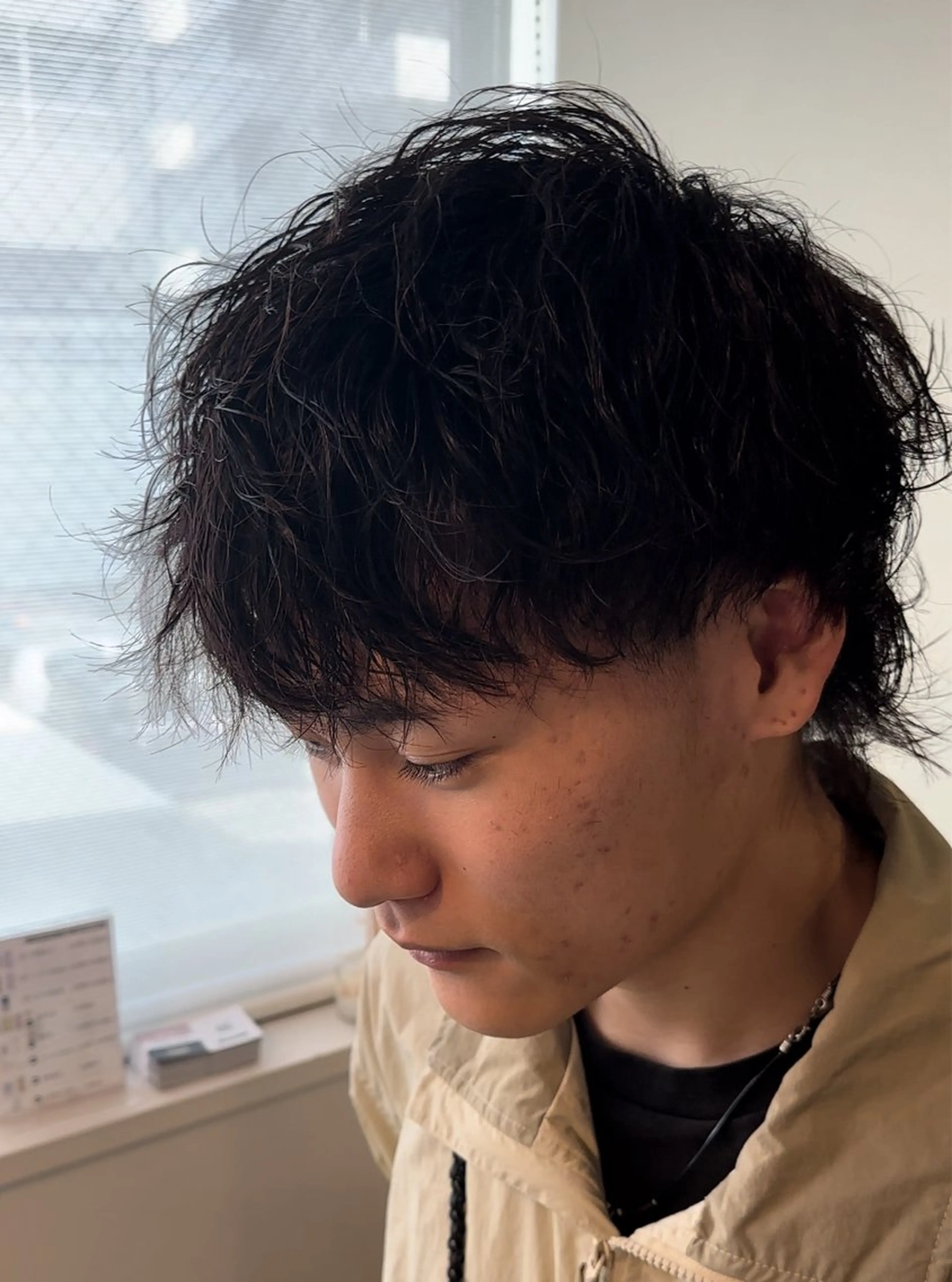 ショート カット パーマ ボブ、レイヤー、 ハイトーン、古淵のヘアスタイル